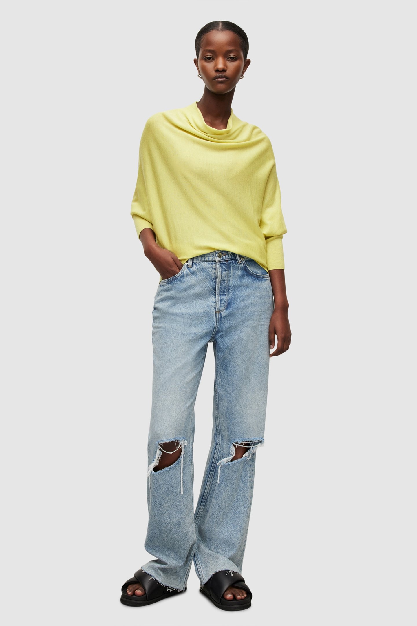 RIDLEY MERINO JUMPER CITRONELLA YELLOW 1