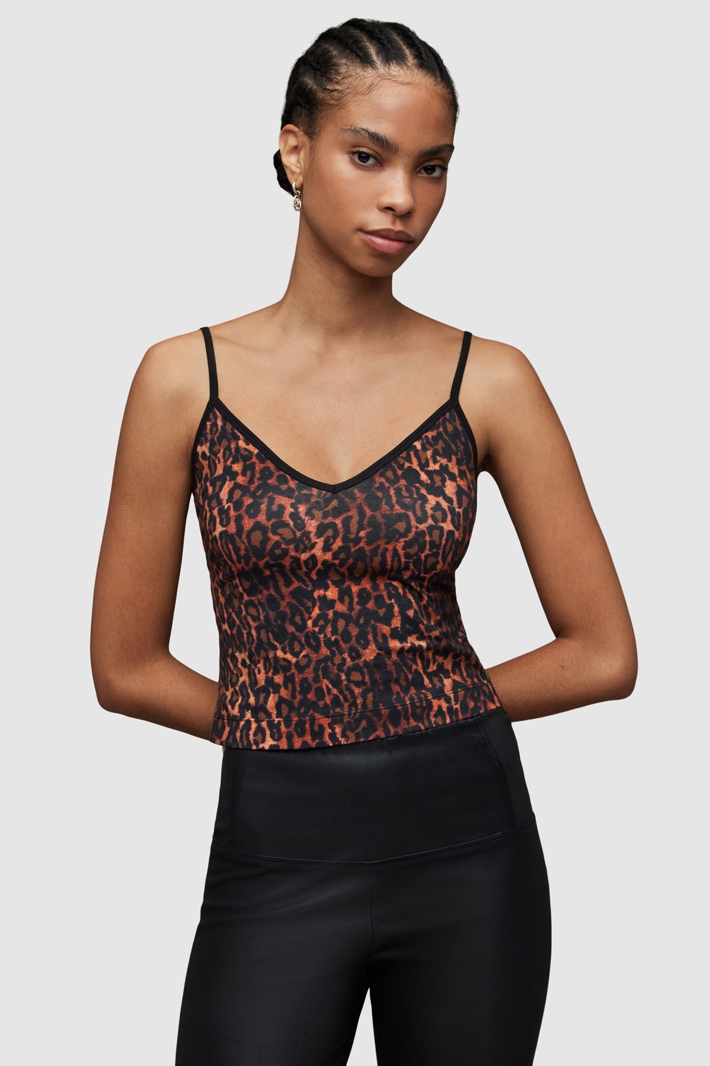 ROSALIE ANITA TOP BLACK/BROWN 5