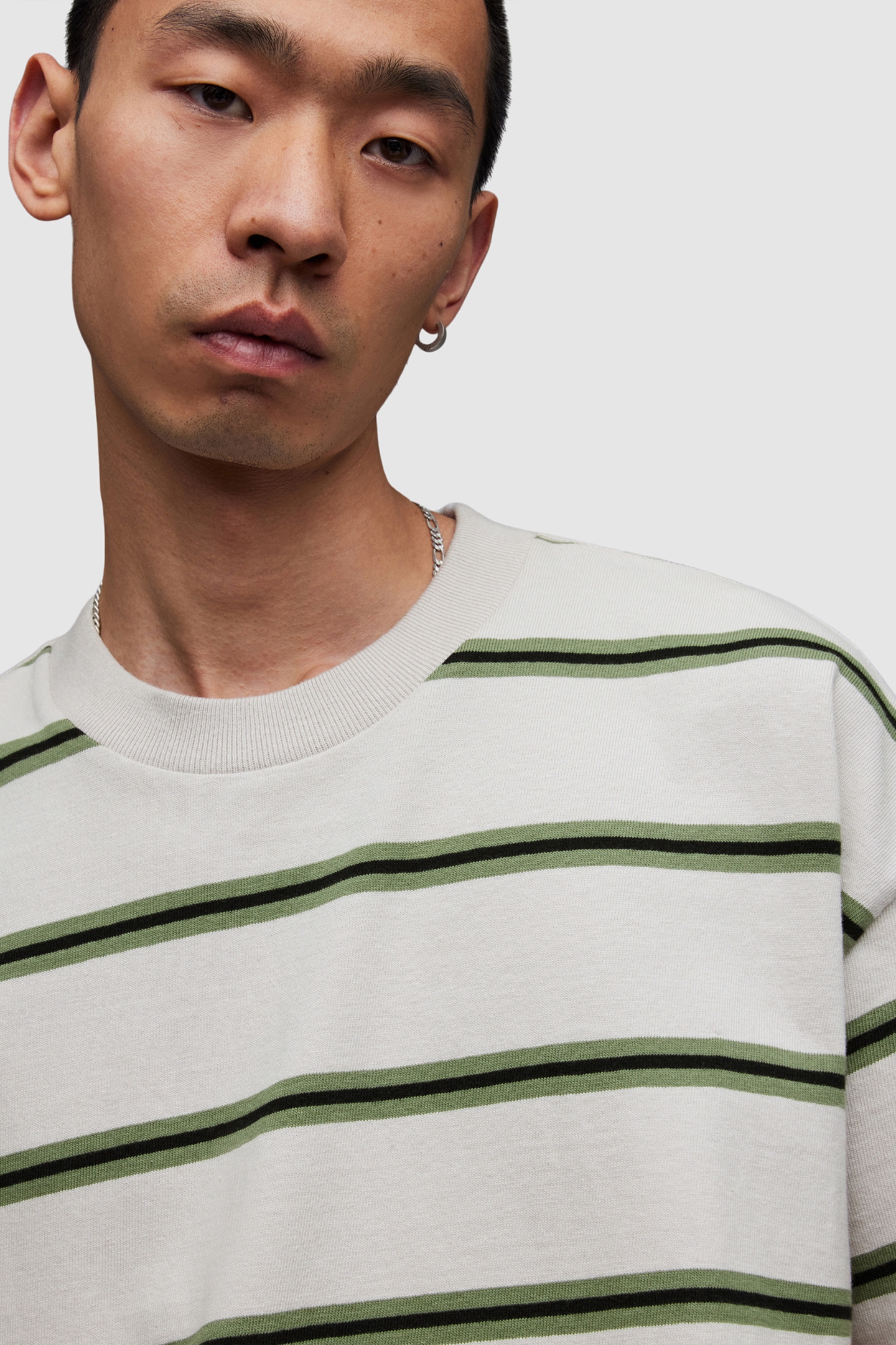 ARDEN SS CREW GRY/GREEN/WSHD BLK 5