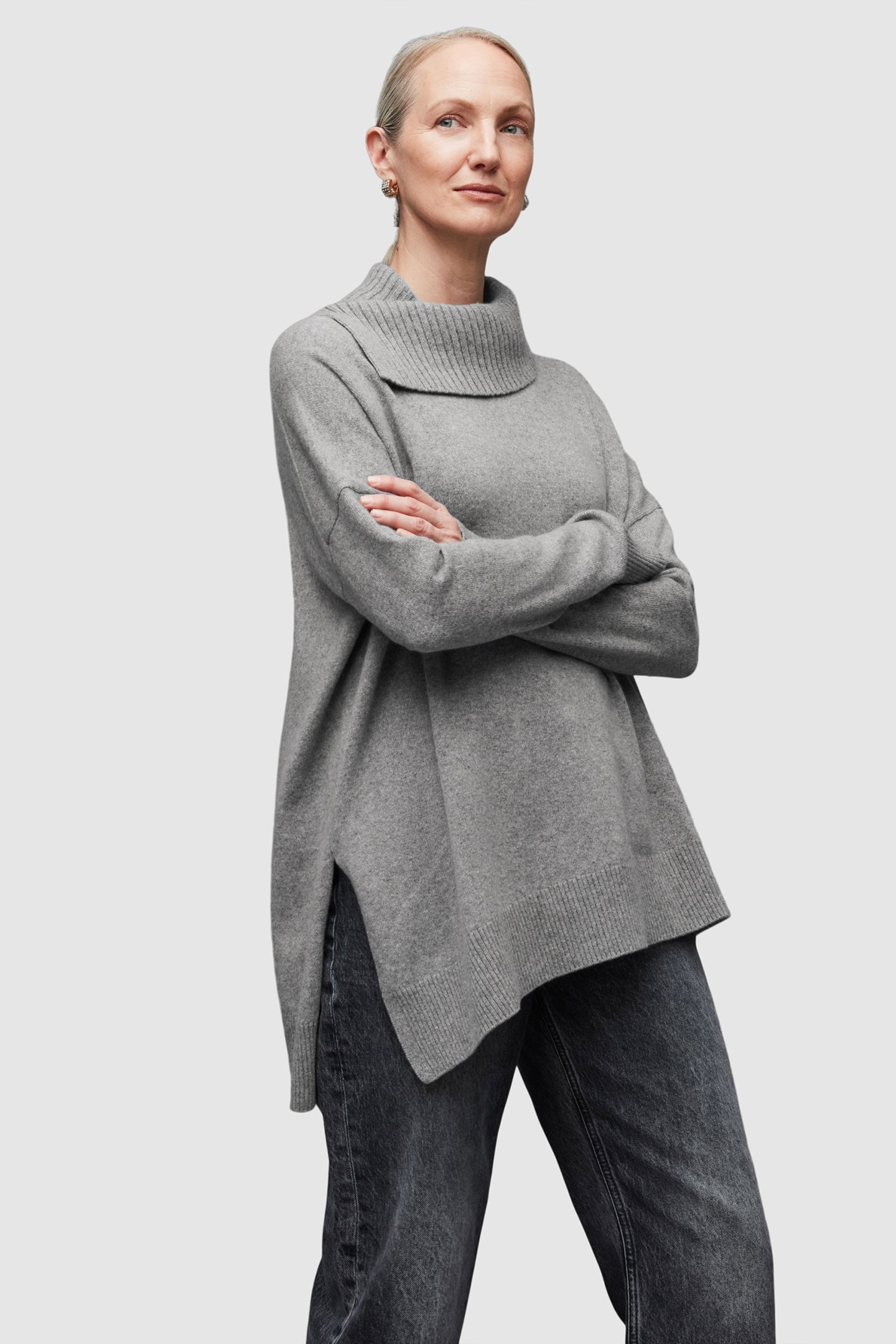 WHITBY CASH JUMPER MID GREY MARL 6