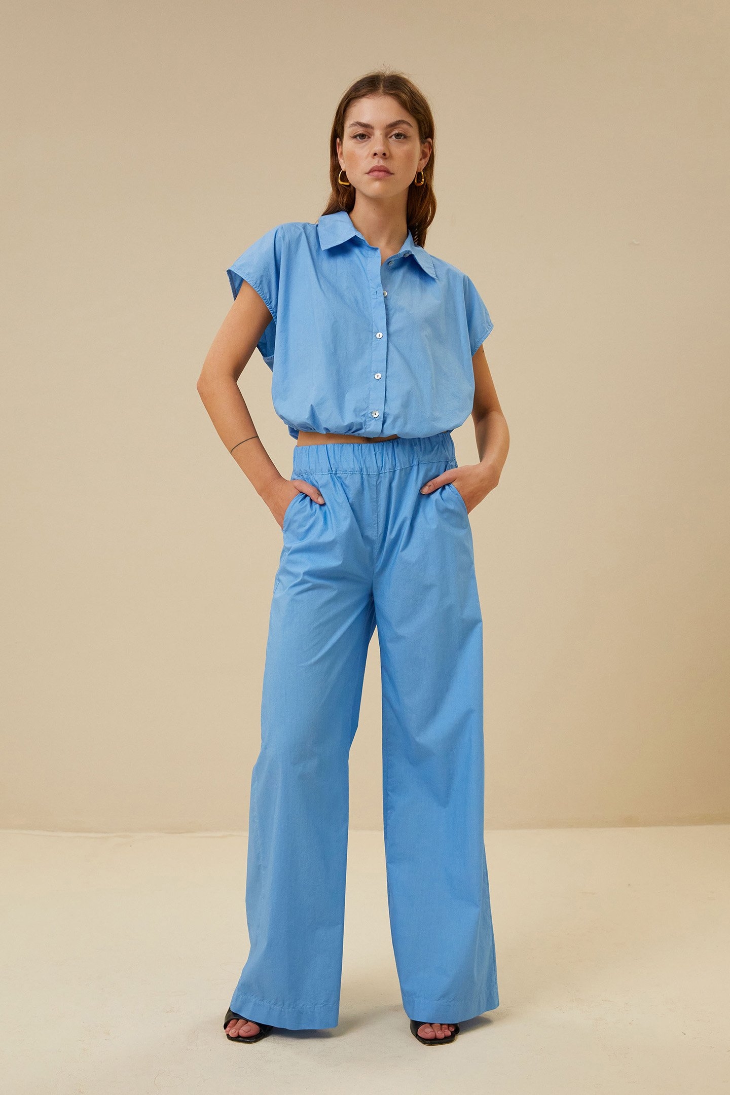 BIEKE POPLIN BLOUSE AQUARIUS 1