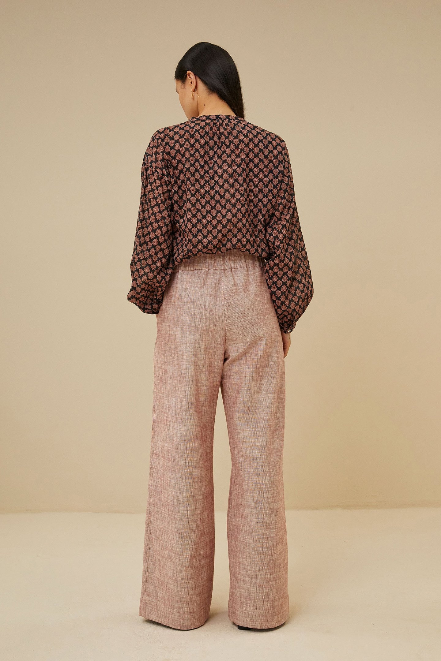 CECILE LEAF BLOUSE LEAF PRINT 2