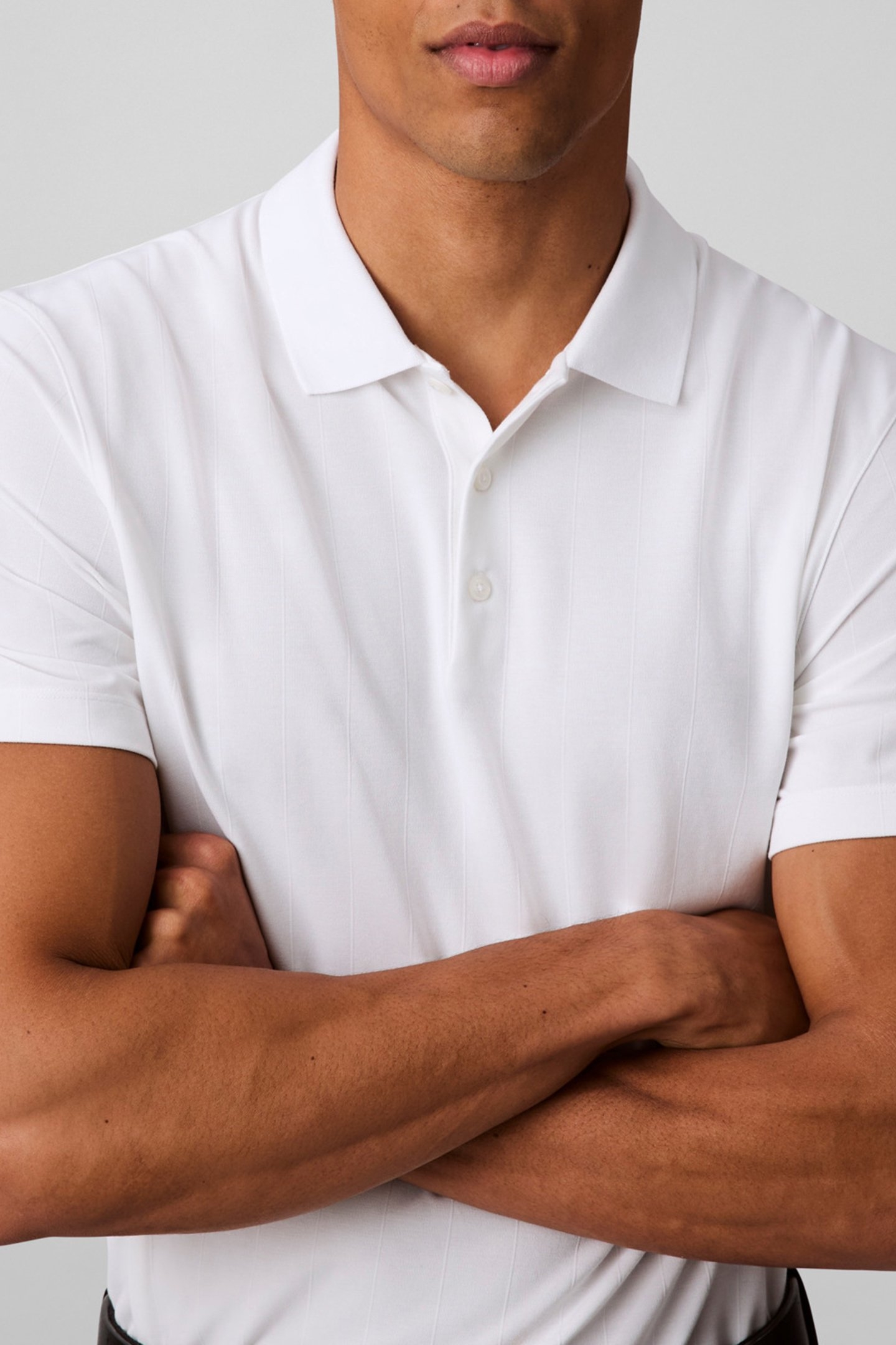 SS REGULAR FIT STRIPE STRETCH JAC BRIGHT POLO SHIRT WHITE 5