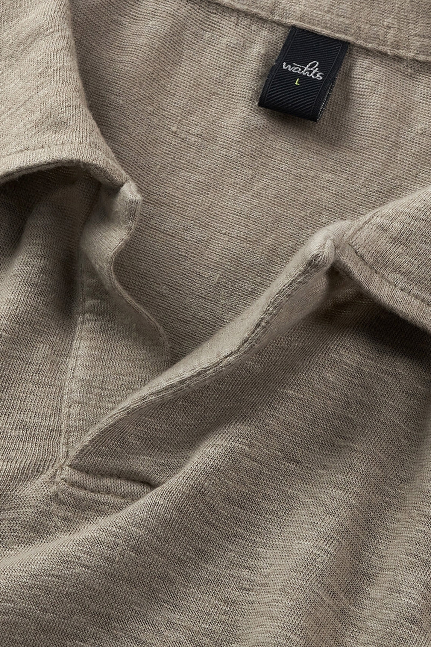 NELSON | LINEN POLO SHIRT SLATE BEIGE 3