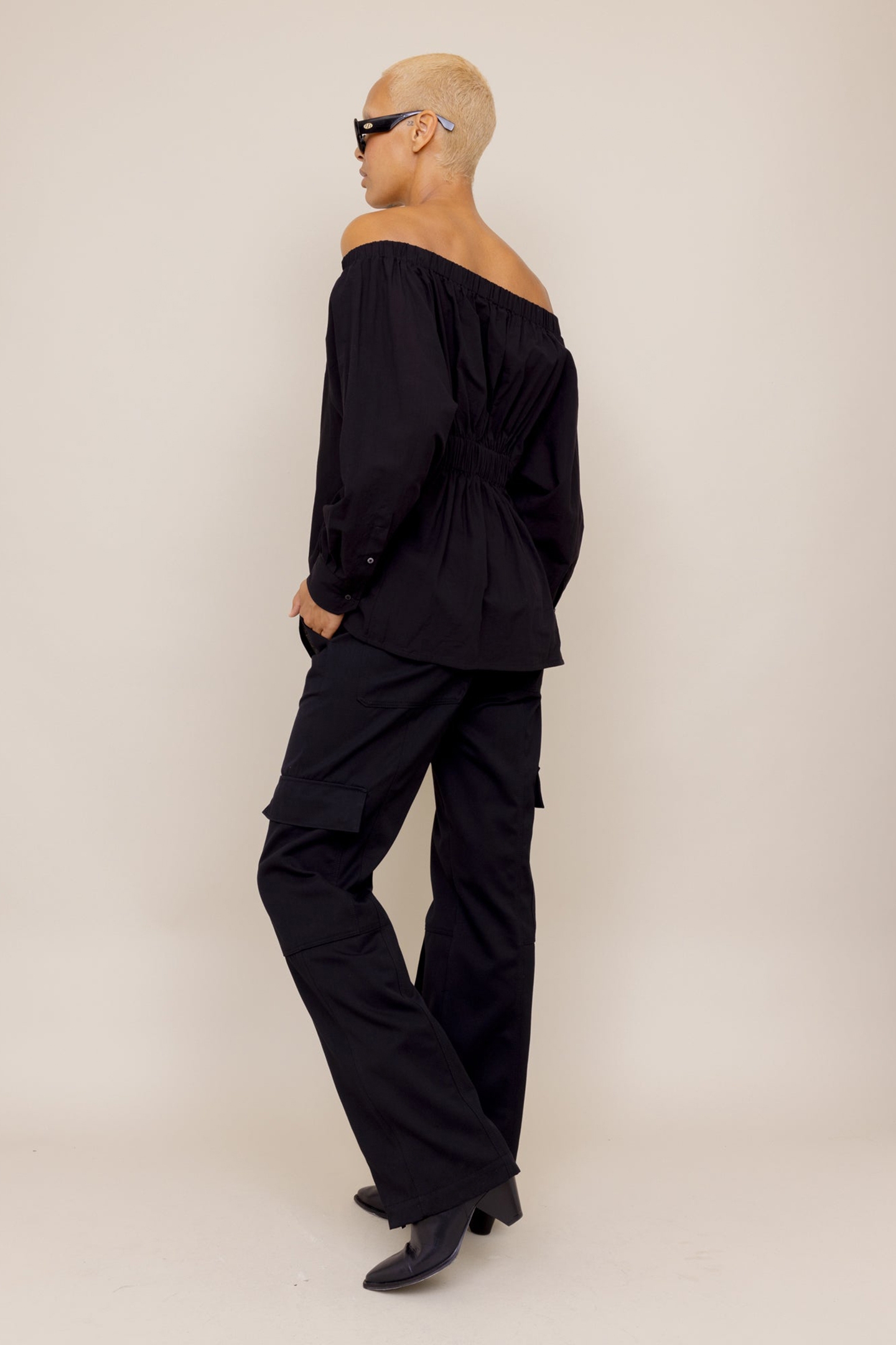 OFF SHOULDER BLOUSE BLACK 3