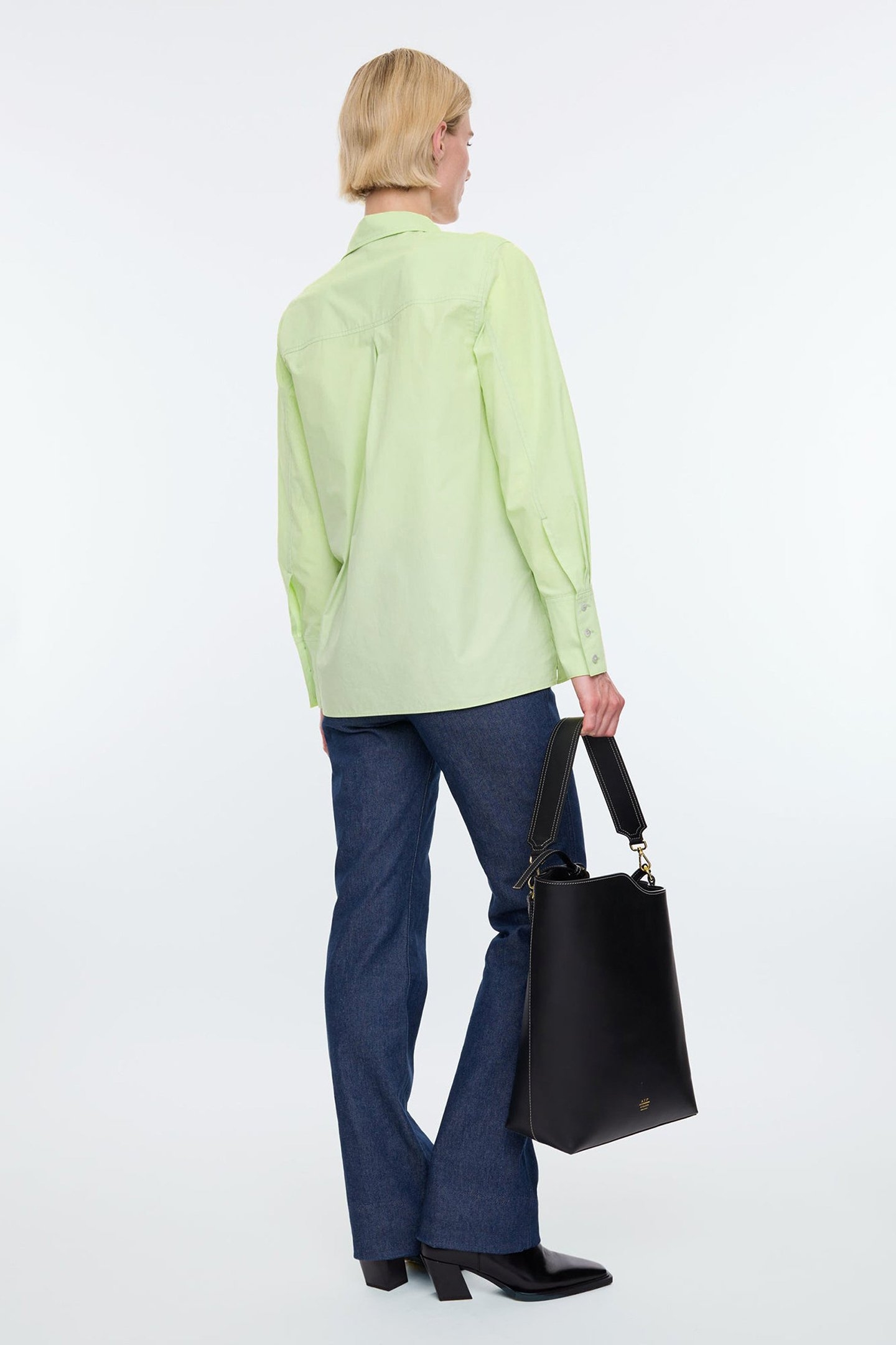 COTTON POPLIN HIGH CUFF CATERPILLAR GREEN 3