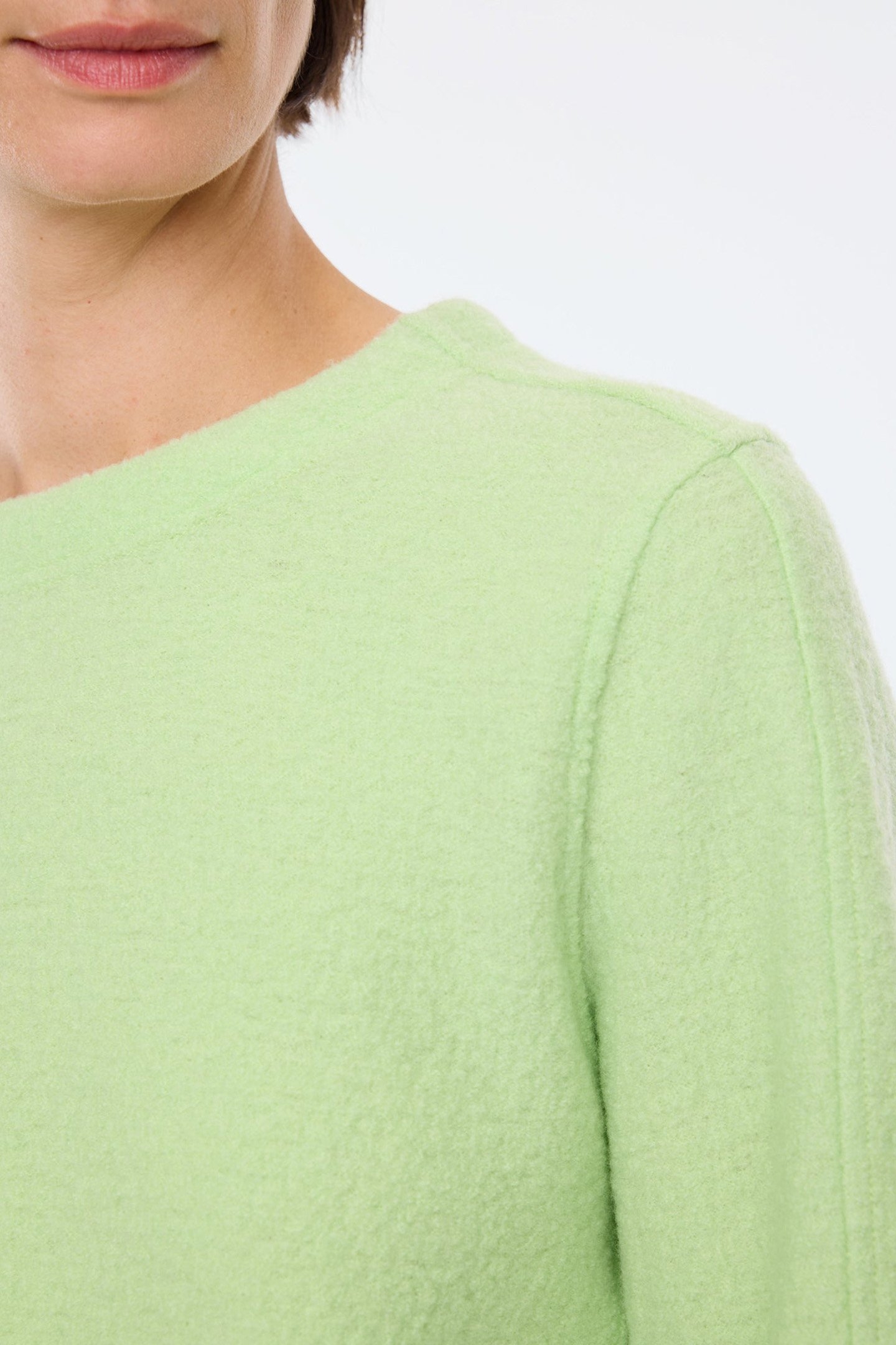 CURL WOOL BASIC SWEAT CATERPILLAR GREEN 6