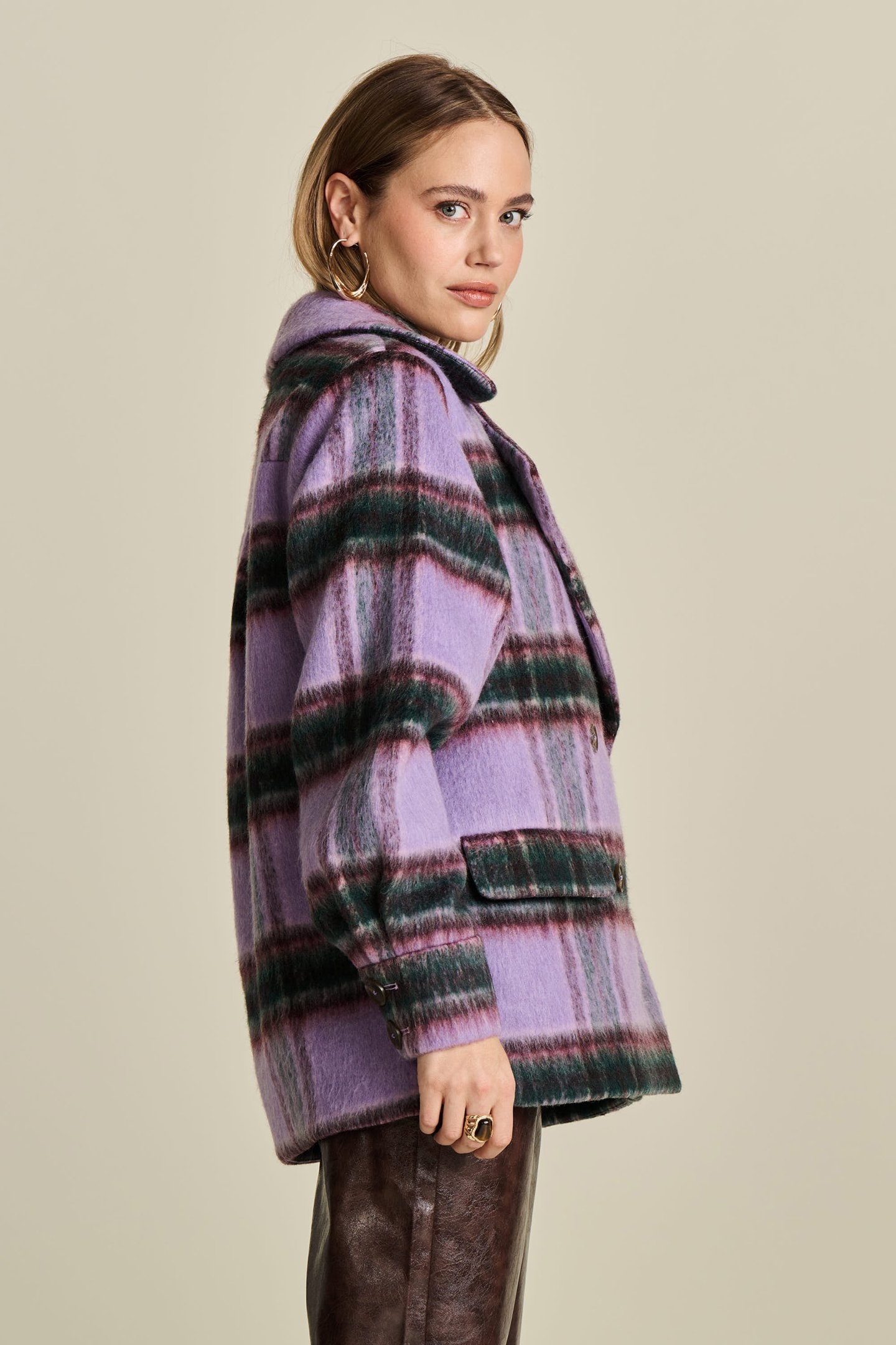 COAT - CHECKS LAVENDER 3