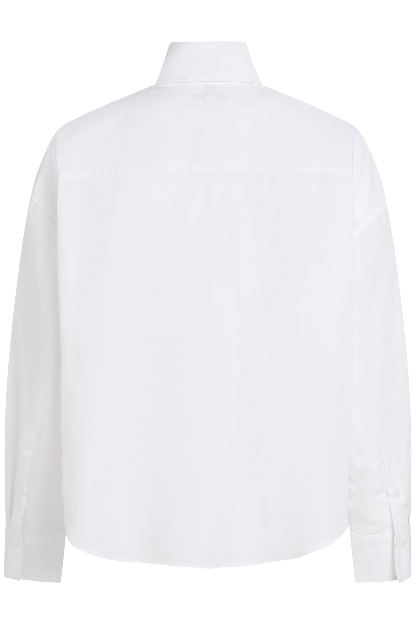 SOFT CO BOW COLLAR TH RELAXED FIT BLOUSE WHITE 5