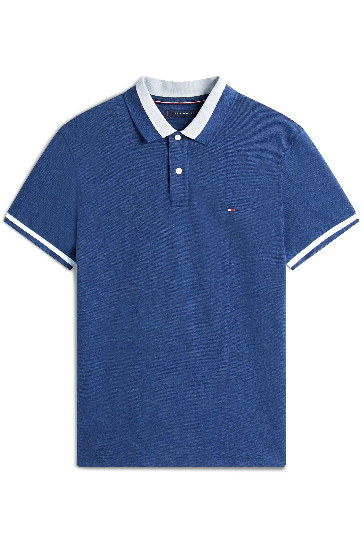 CONTRAST COLLAR BLOCK PREPPY NAVY HEATHER 4