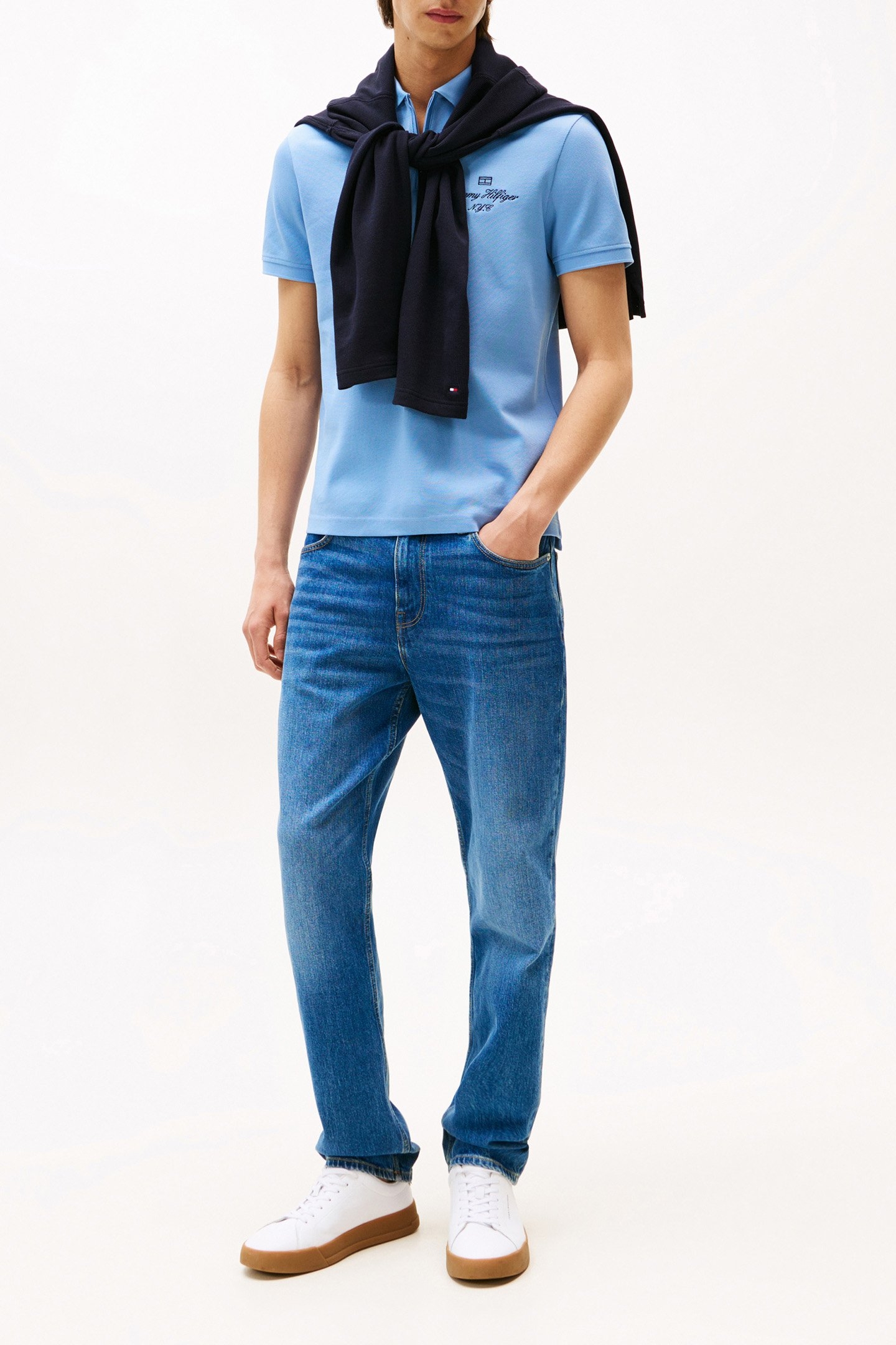 MERCERISED PIQUE ZIP CLOUDY BLUE 4