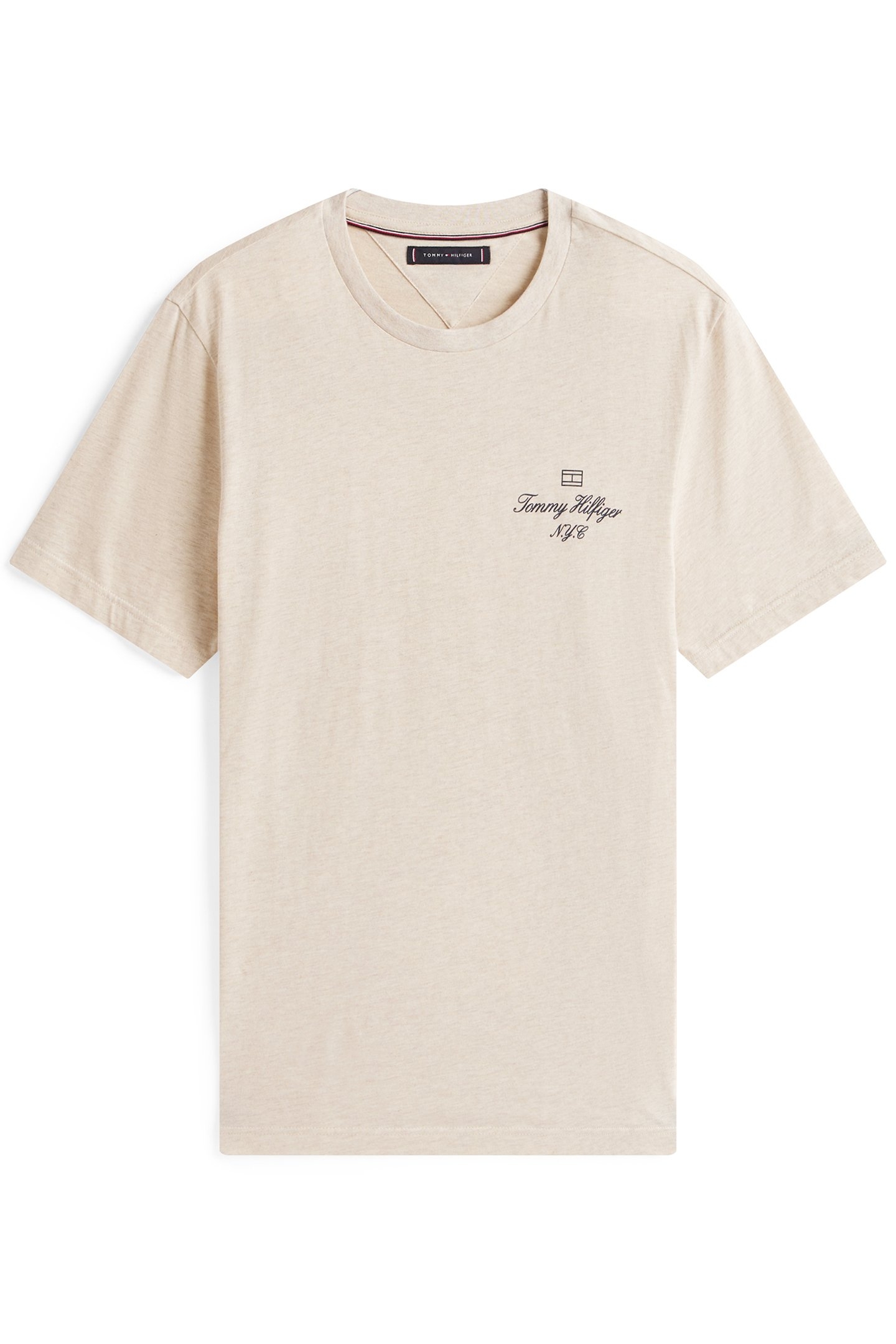 OUTLINE FLAG SCRIPT CLASSIC FIT T-SHIRT ECRU 4