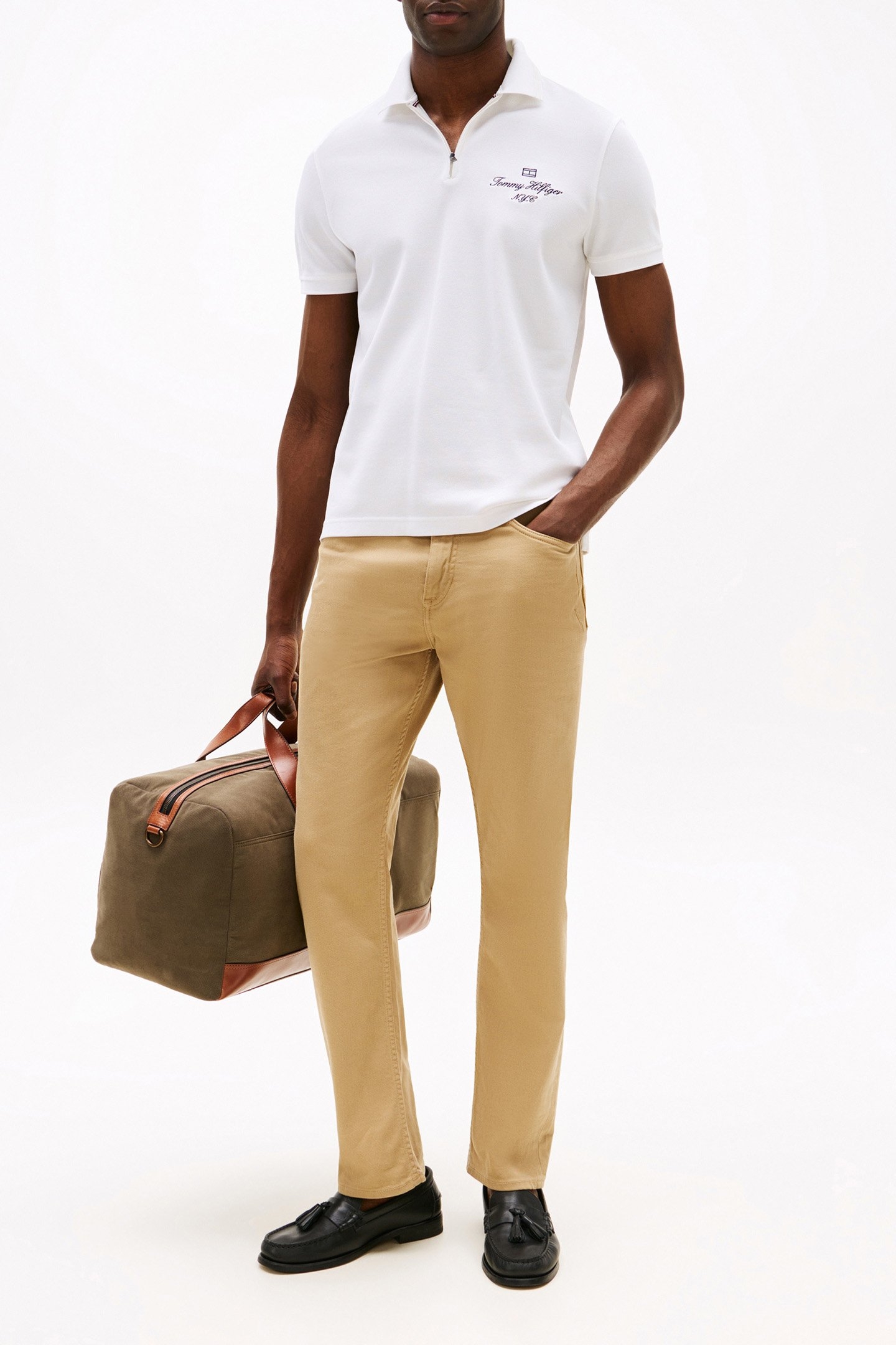 MERCERISED PIQUE ZIP WHITE 2