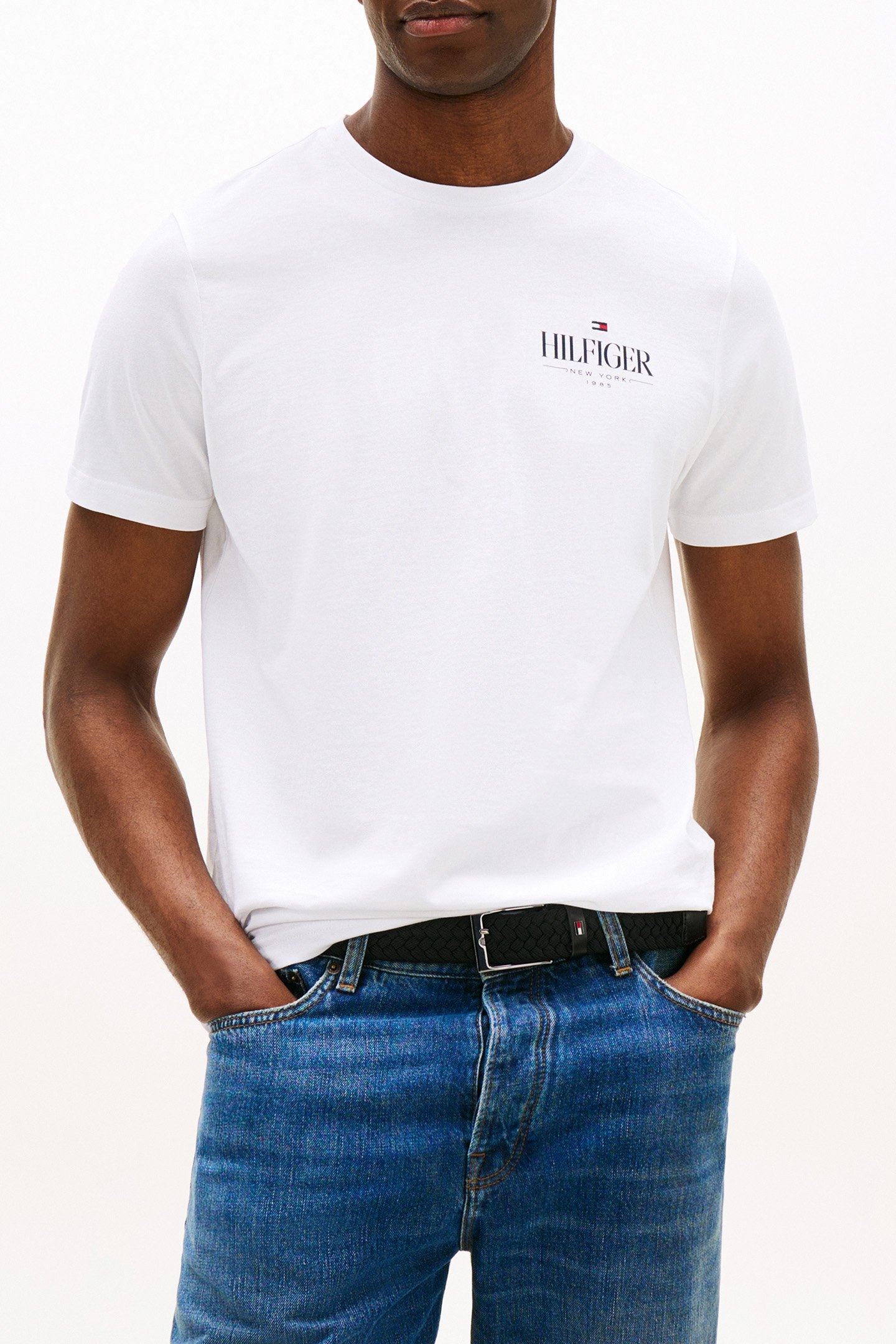 HILFIGER STACK REGULAR FIT T-SHIRT IN WHITE 1