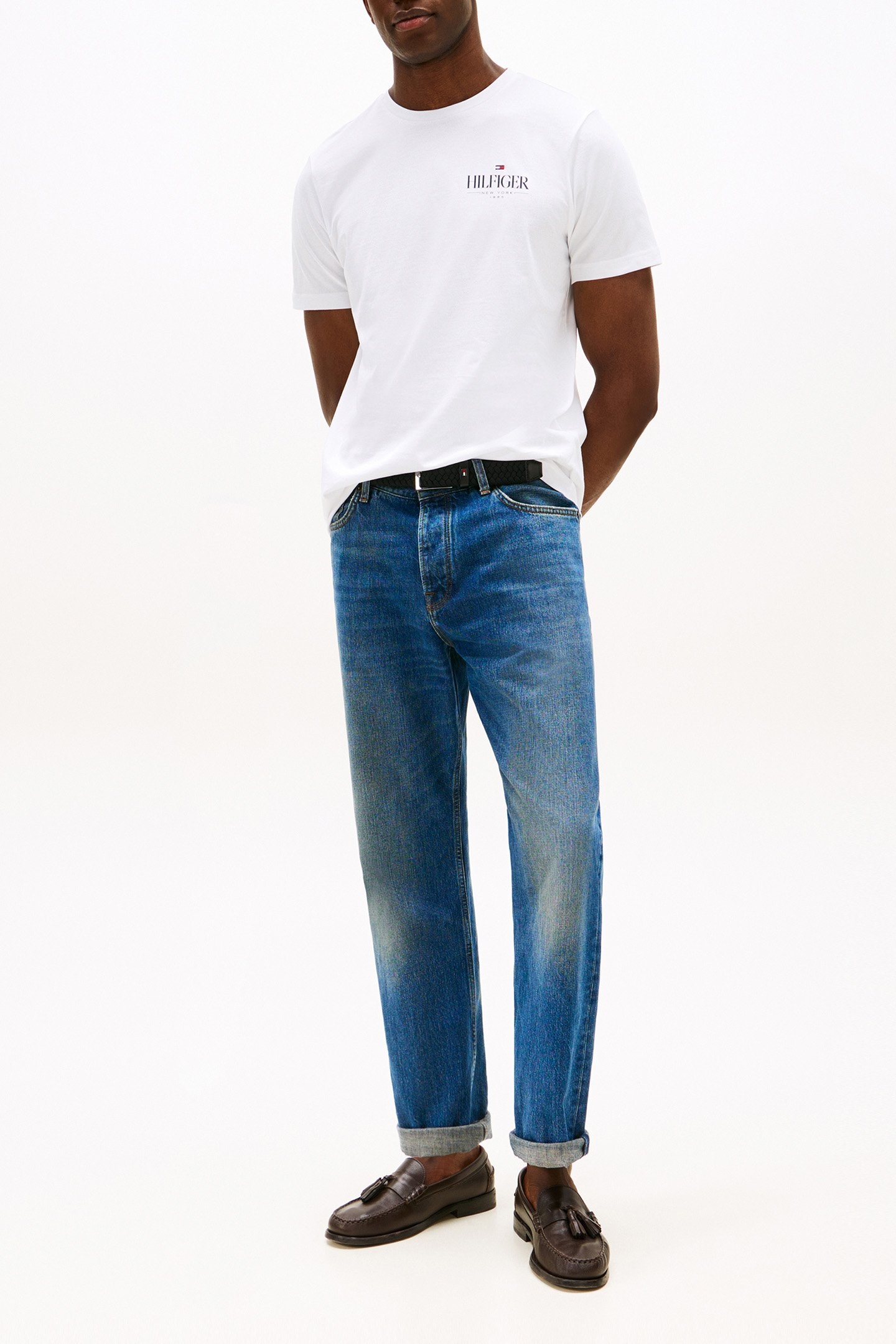 HILFIGER STACK REGULAR FIT T-SHIRT IN WHITE 2