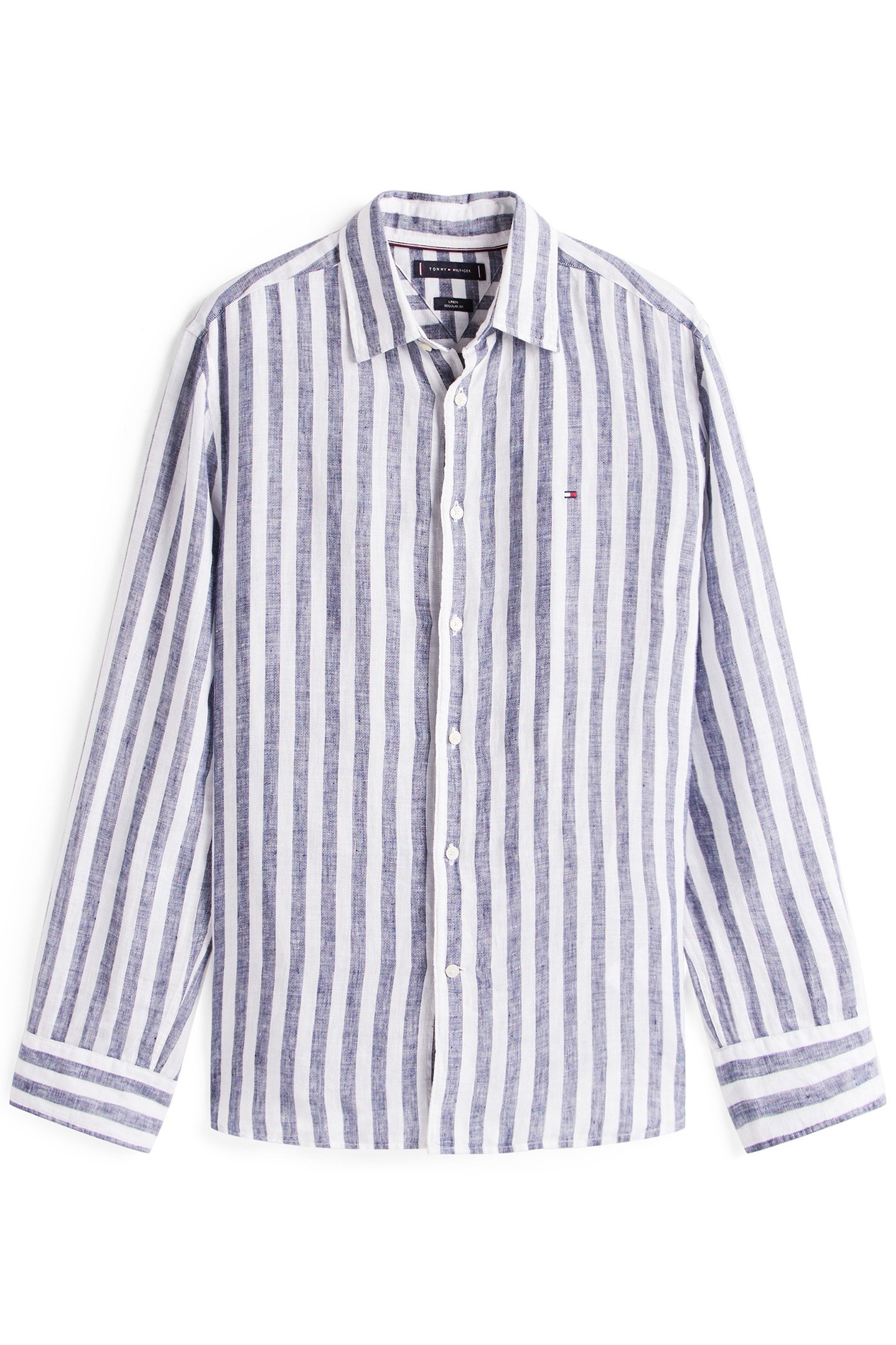LINEN BENGAL STRIPE PREPPY REGULAR FIT SHIRT NAVY/STRIPE 4
