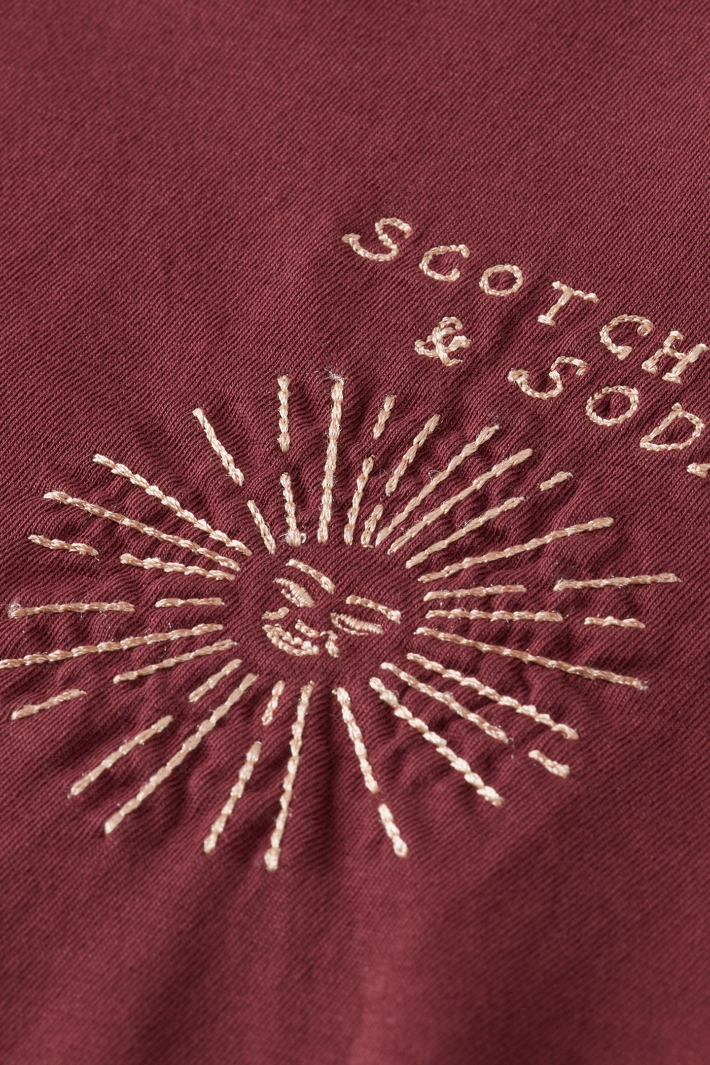 WASHED WITH CHEST ARTWORK RELAXED FIT T-SHIRT RICH MAHOGANY 8