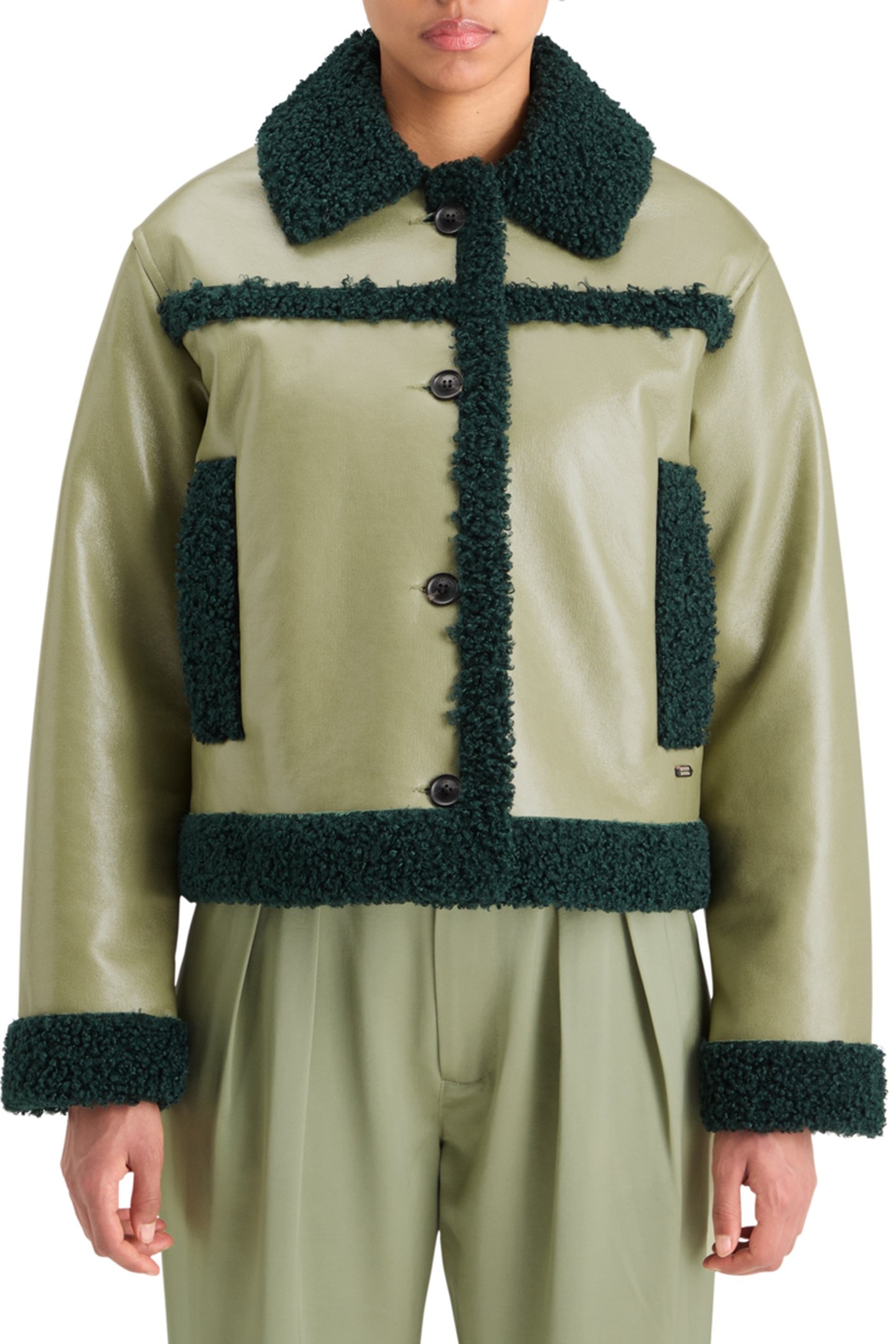 VINYL JACKET WASHED SAGE 1