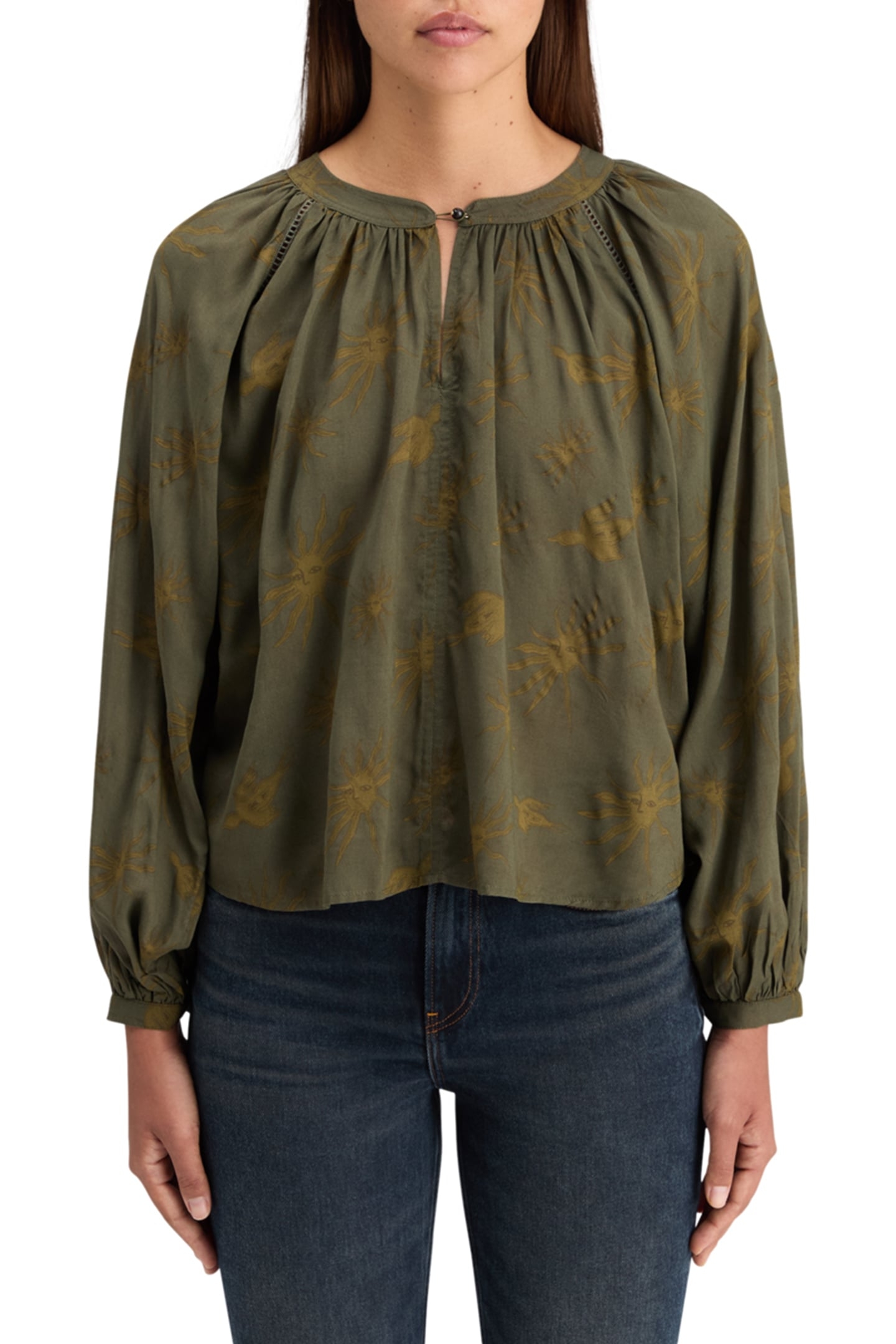PRINTED MODAL TOP MYSTIC SKY OLIVE 1