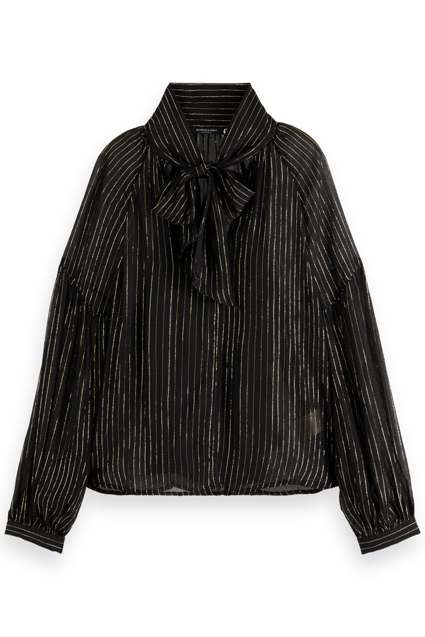 LUREX TOP WITH BOW NECK EVENING BLACK 4