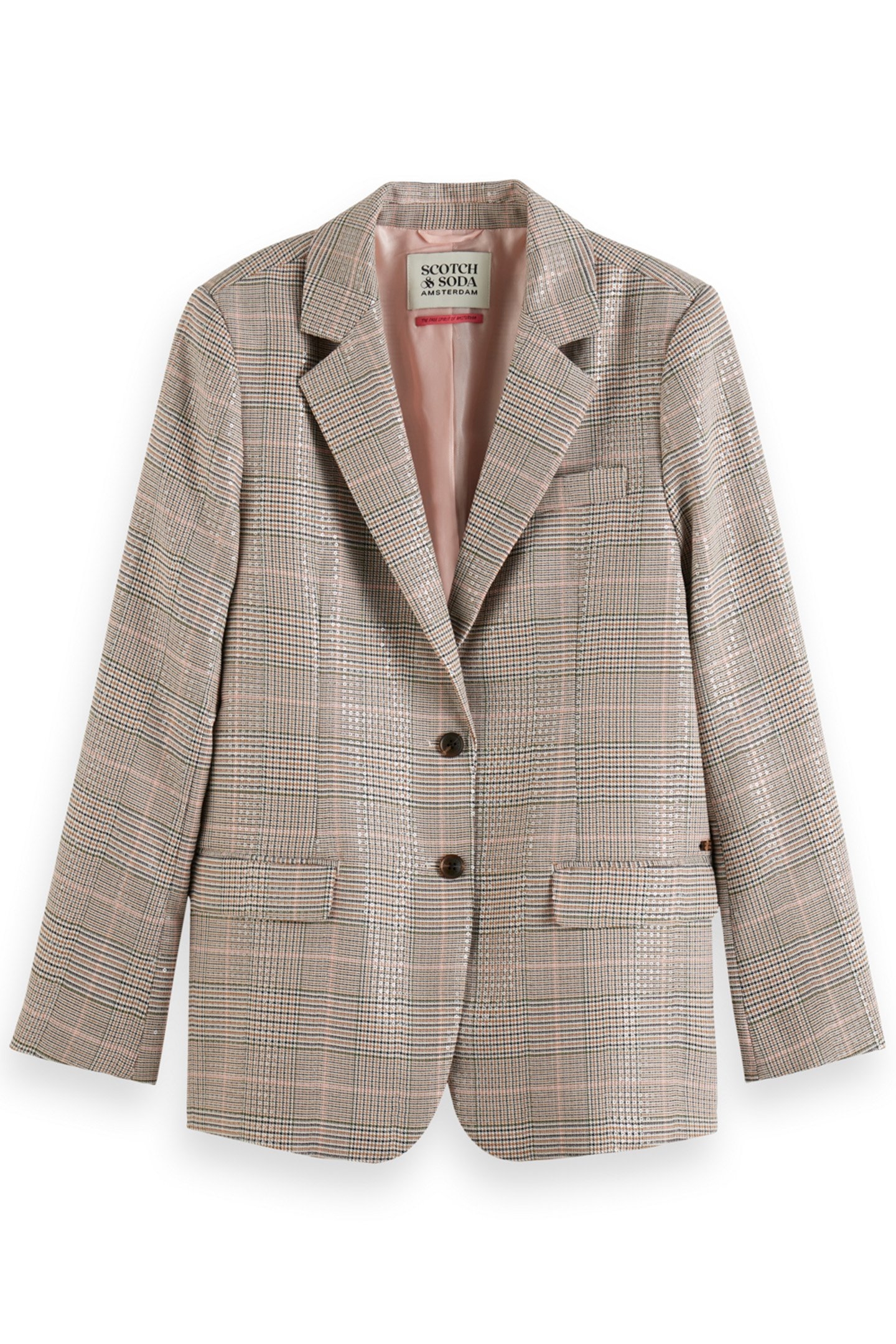 SEQUIN PRINCE OF WALES CHECK BOYFRIEND SB BLAZER SEQUIN PRIN 4