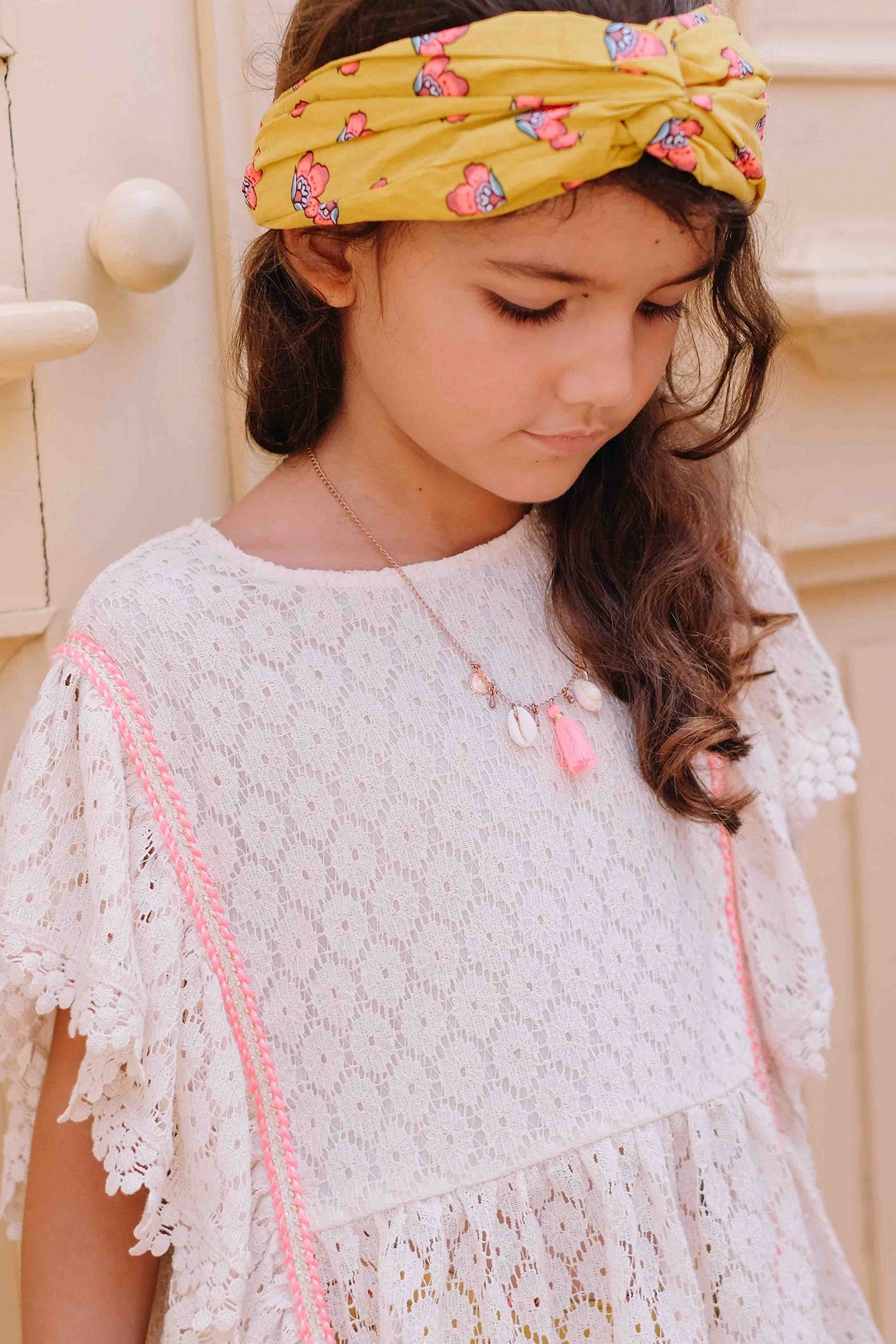 TOP PAOLA CREAM FLOWER LACE 5