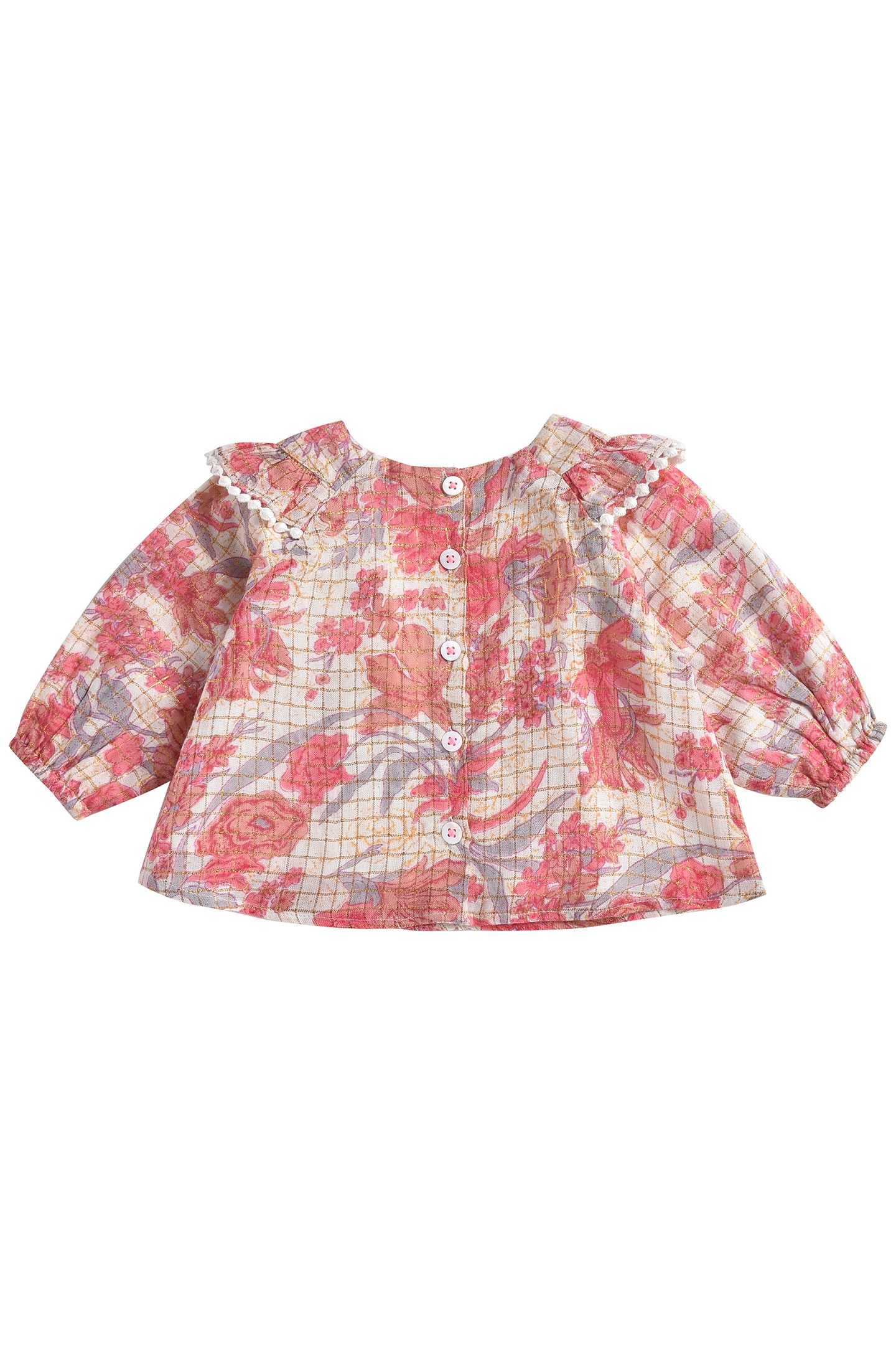 BLOUSE YURI PINK FLOWERS 3