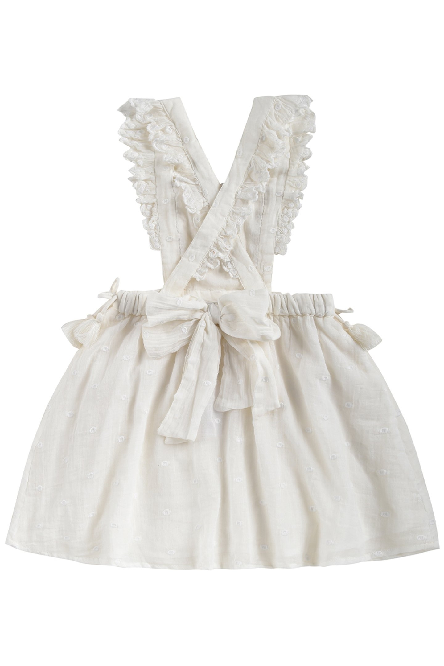 DRESS HUGUETTE OFF-WHITE PLUMETIS 4