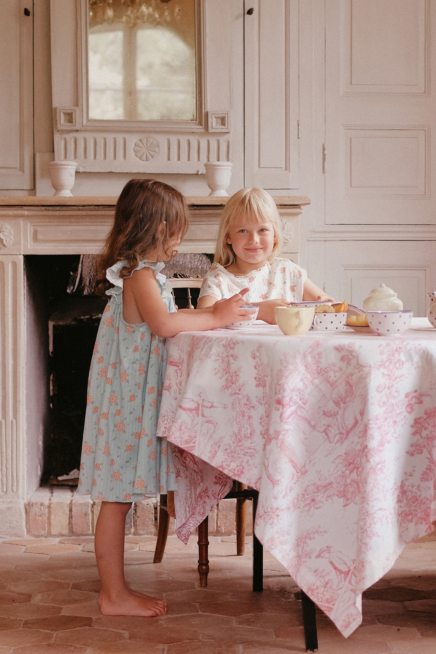 DRESS AMITA VINTAGE BLUE FLOWERS 5