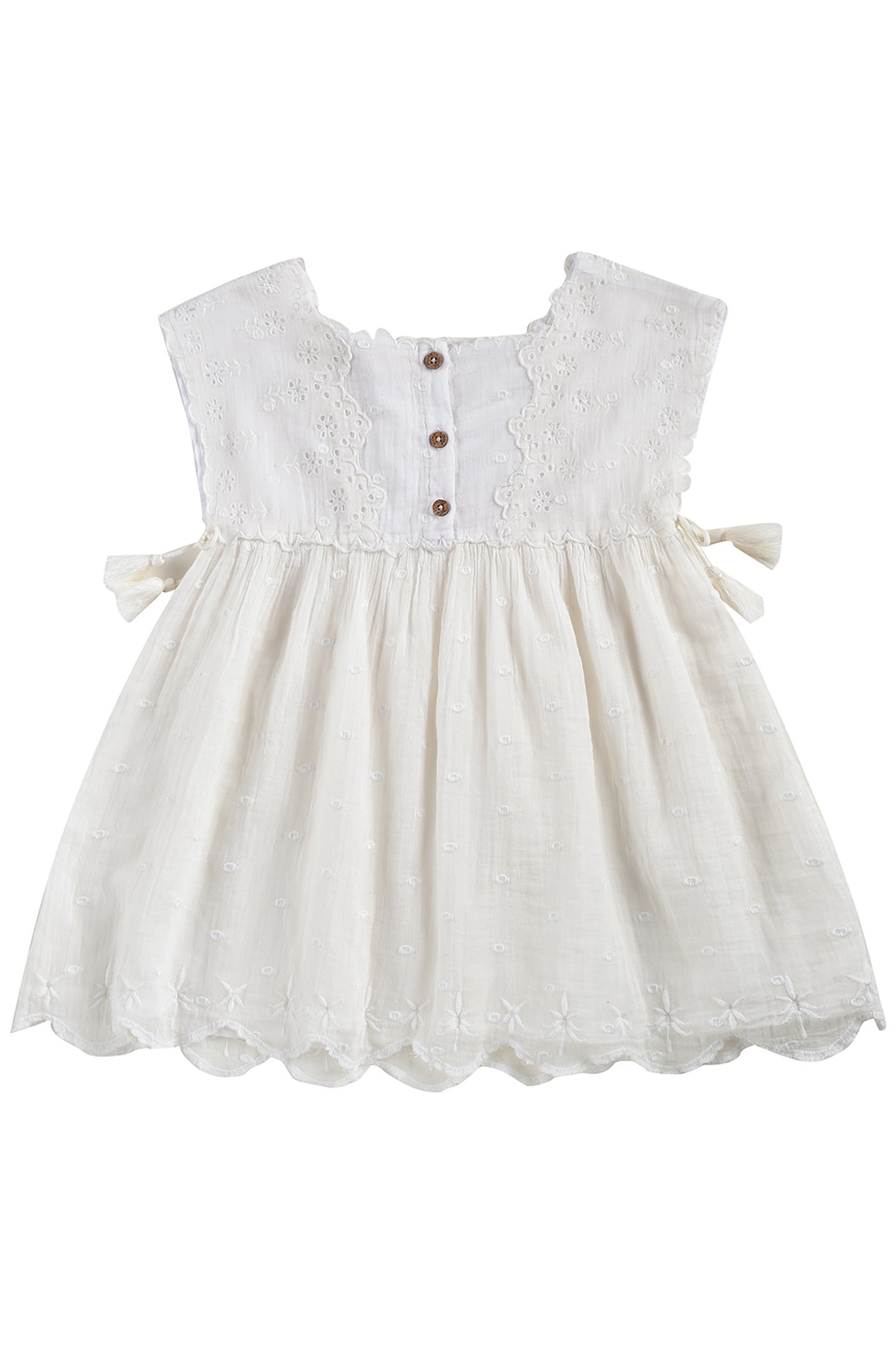 DRESS LEILANI OFF-WHITE PLUMETIS 4