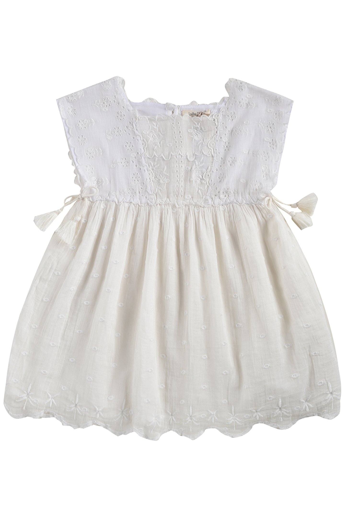 DRESS LEILANI OFF-WHITE PLUMETIS 3