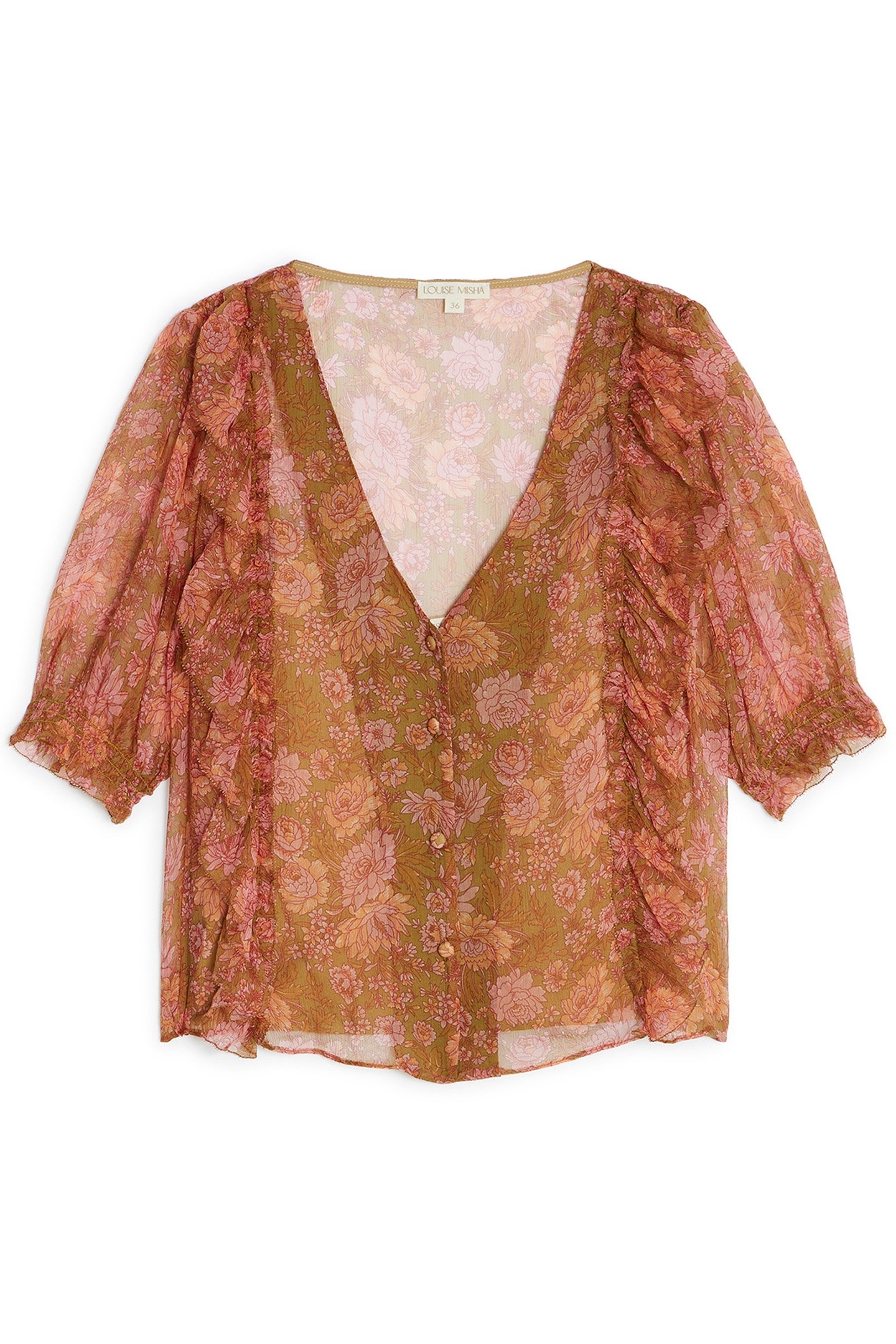 BLOUSE ALI BRONZE GARDEN FLOWER 3