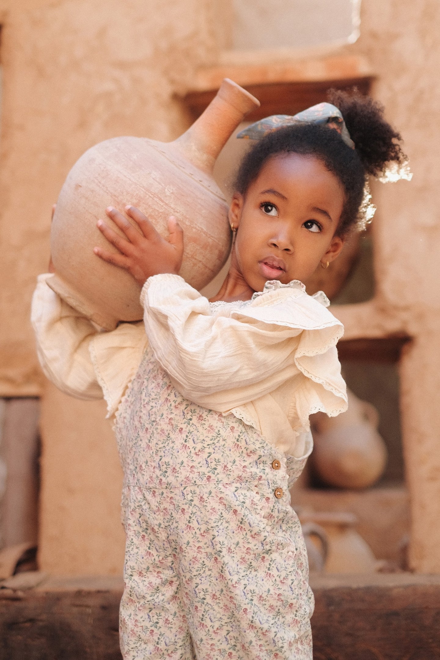 OVERALLS JANNA CREAM RETRO PANSY 4