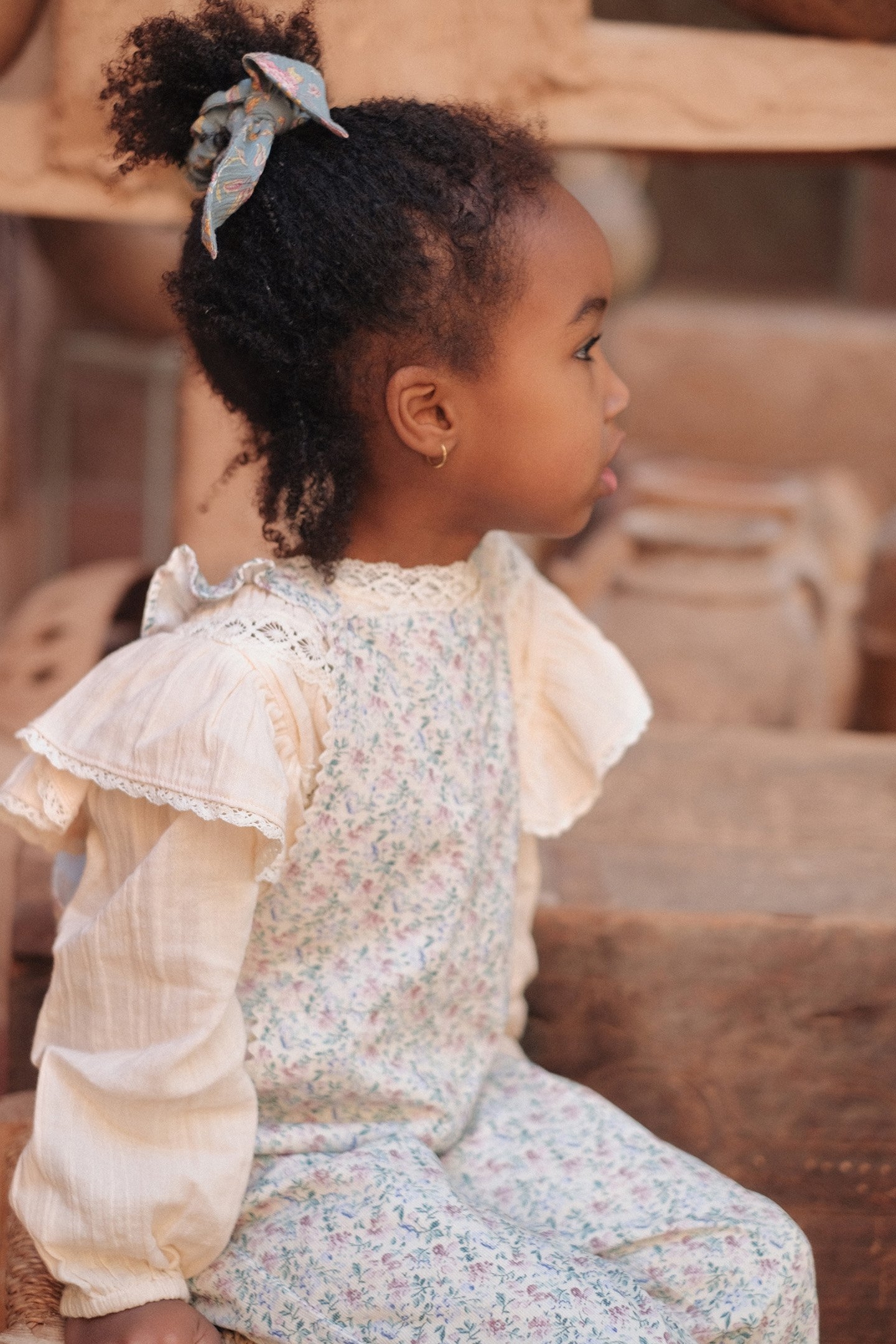 OVERALLS JANNA CREAM RETRO PANSY 5