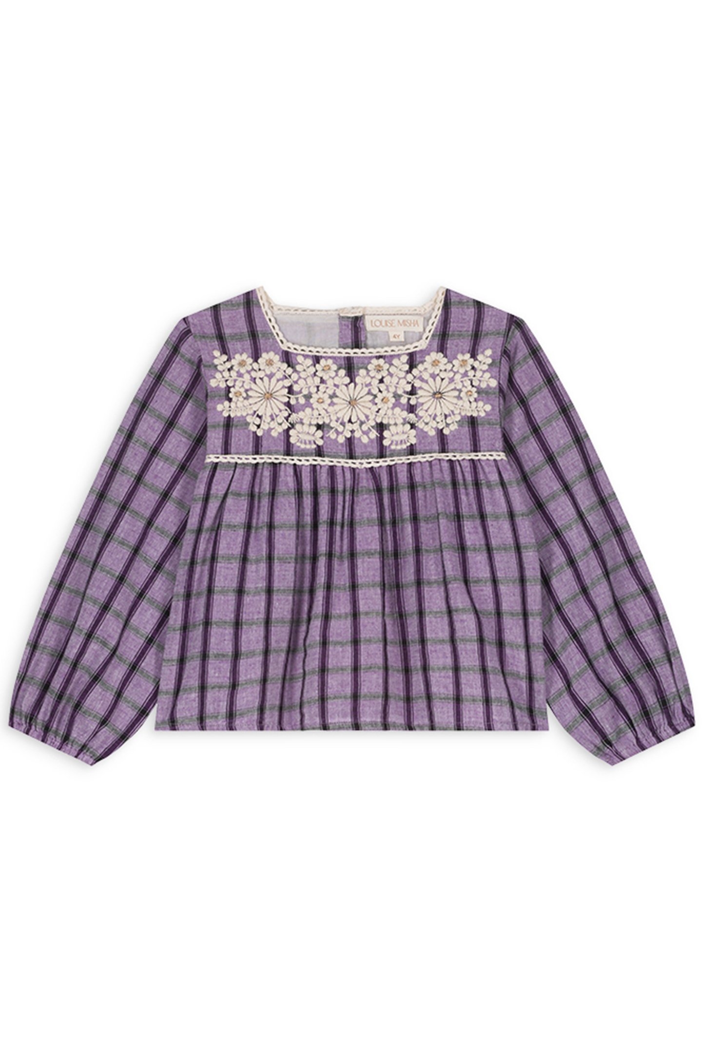 BLOUSE CARMILA PURPLE CHECKS 1
