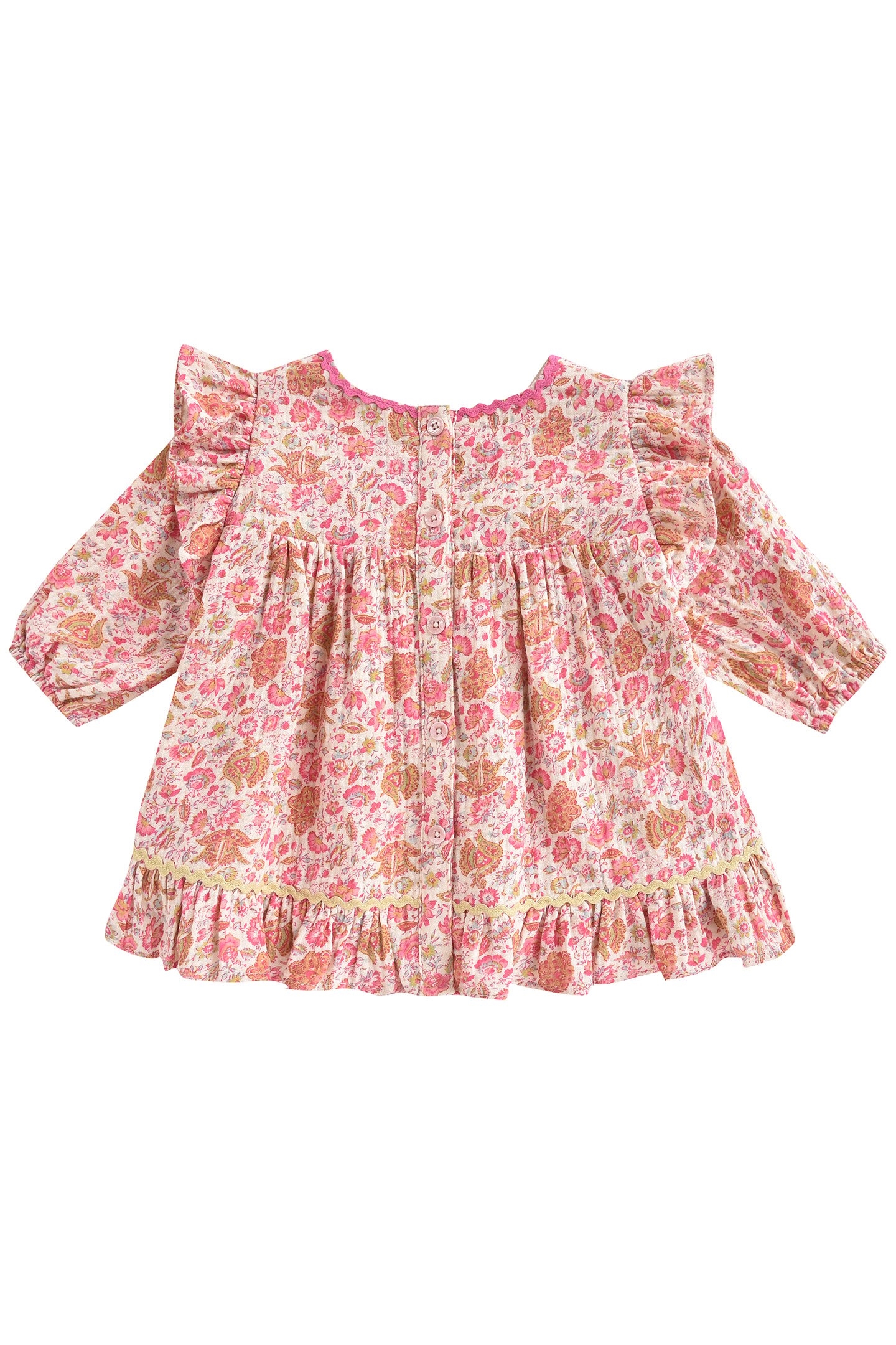 DRESS JILANA CREAM FLOWER FIELDS 2