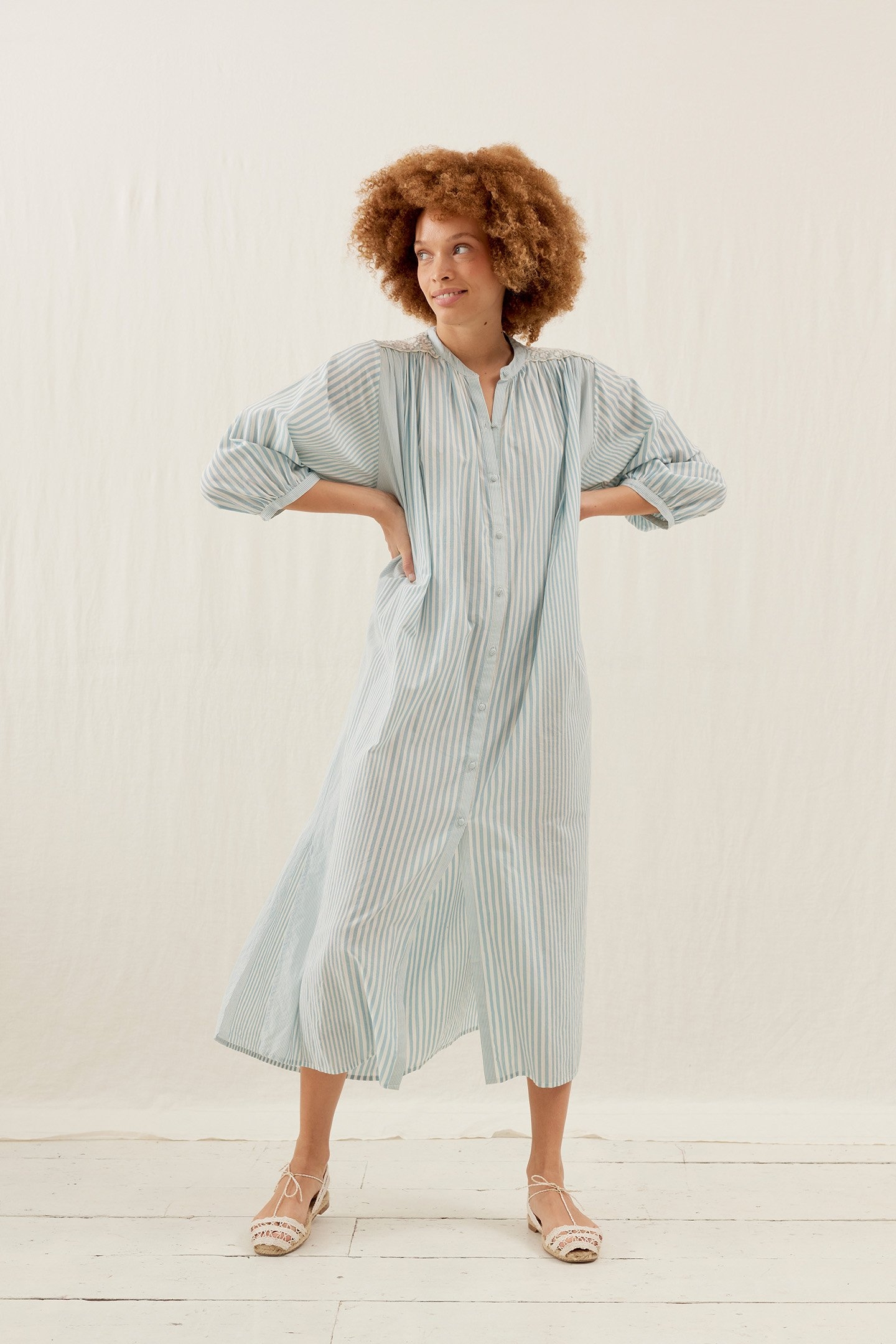 DRESS DEEPALINA BLUE STRIPES 2