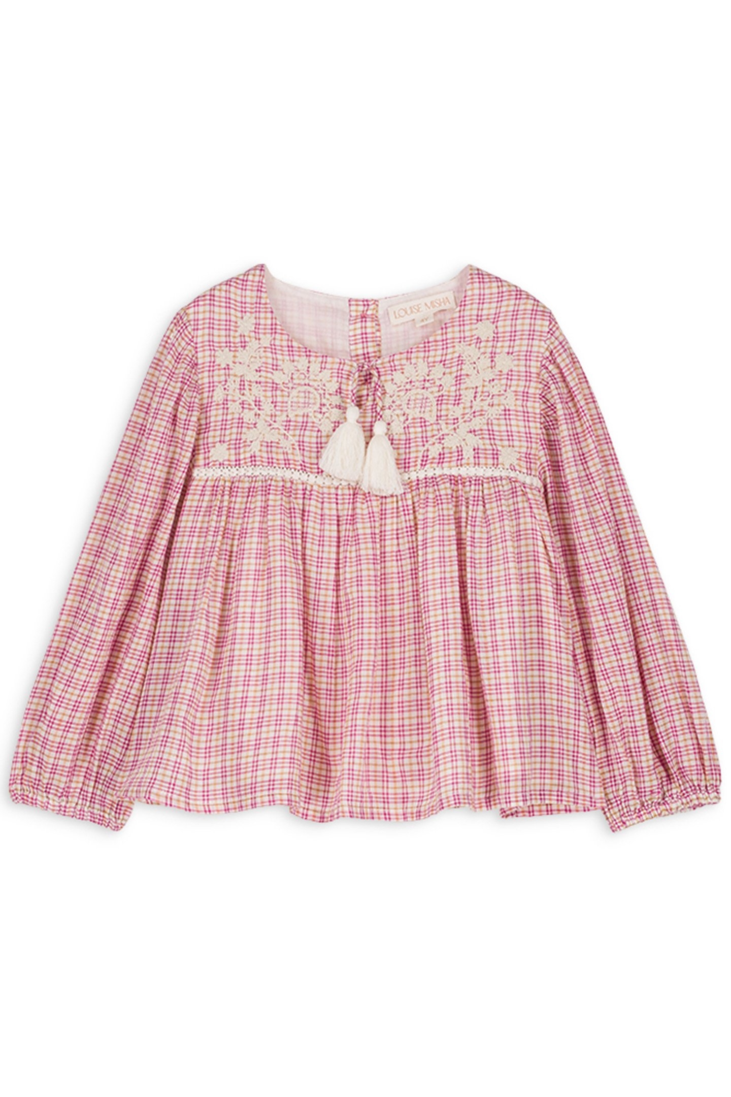 BLOUSE VALLY FUCHSIA TARTAN JOY 2