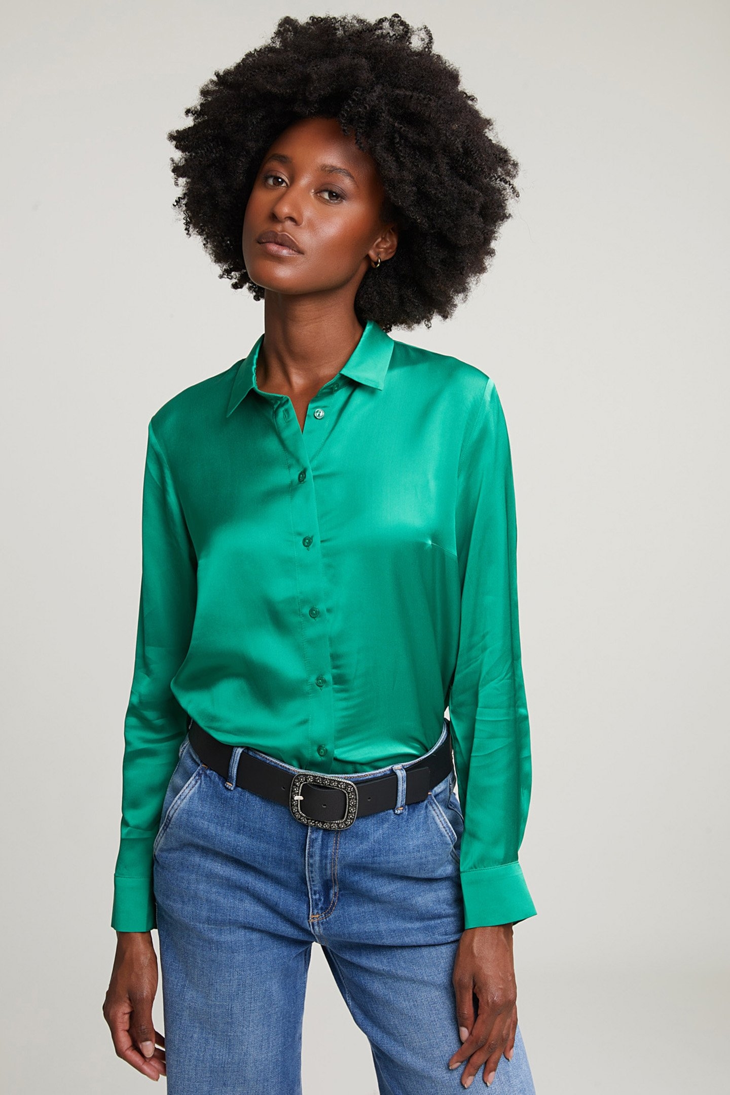 GREEN CLASSIC BLOUSE 1