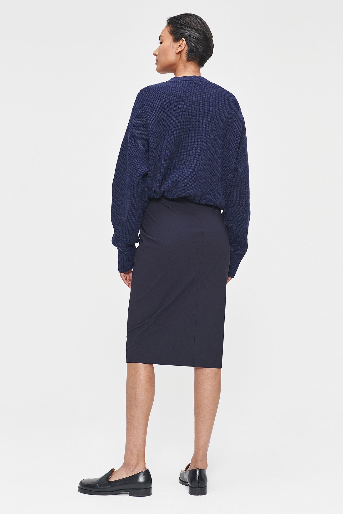 JERSEY PENCIL SKIRT INK BLUE 2