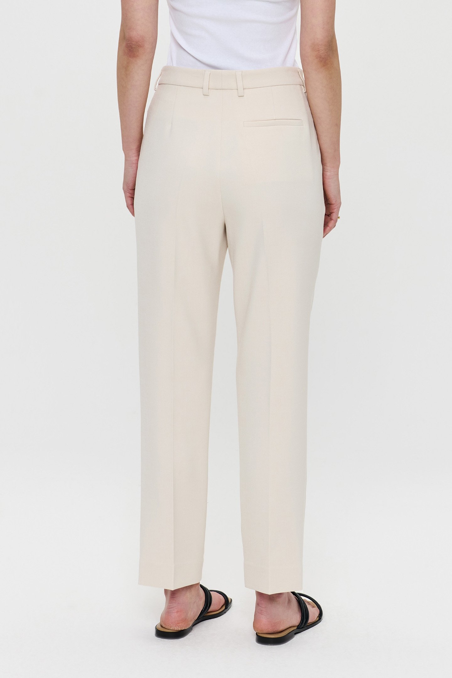 CROPPED CLASSIC PANTS CREAM 2