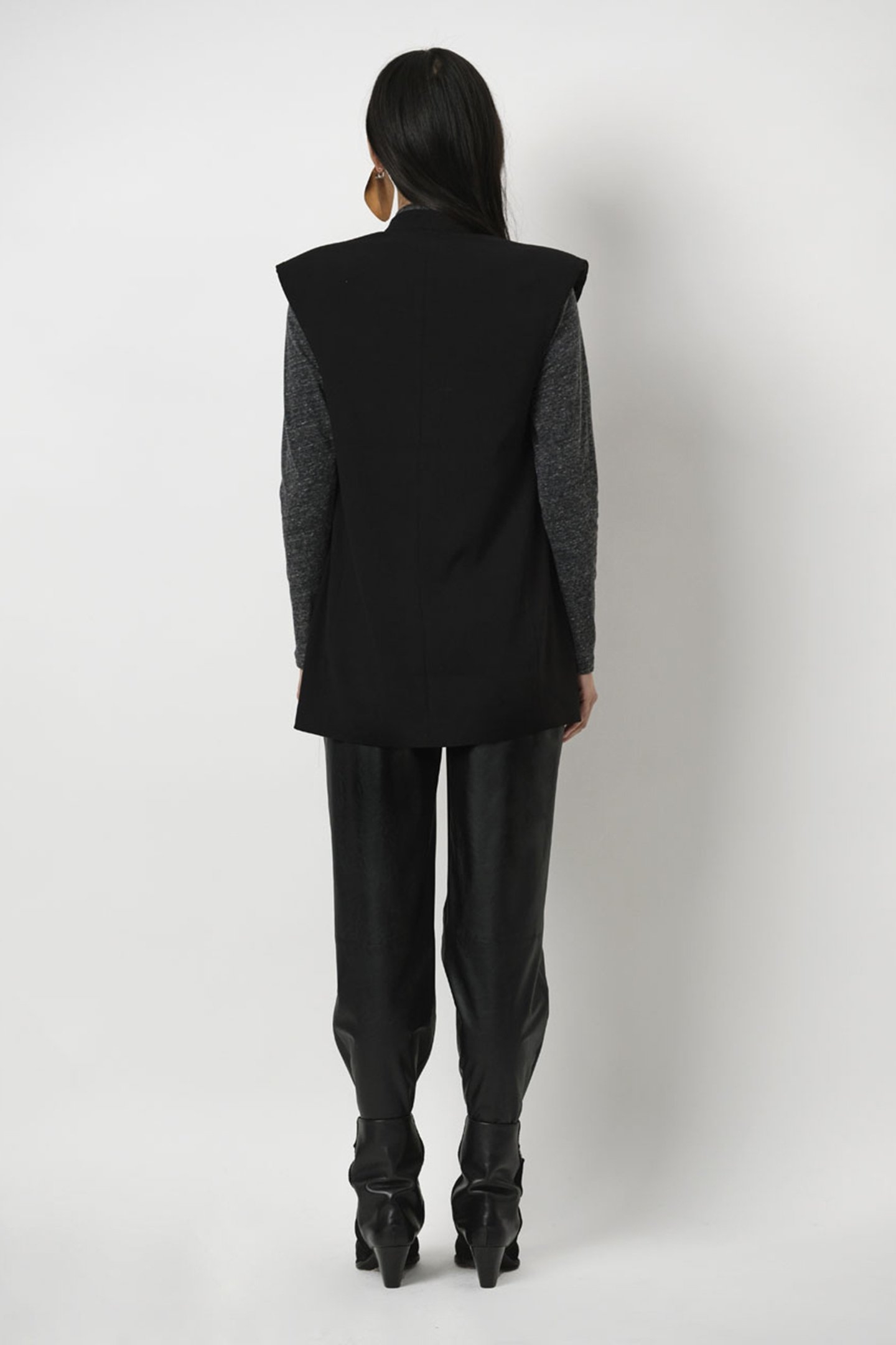 CLIO WAISTCOAT JACKET RAVEN 2