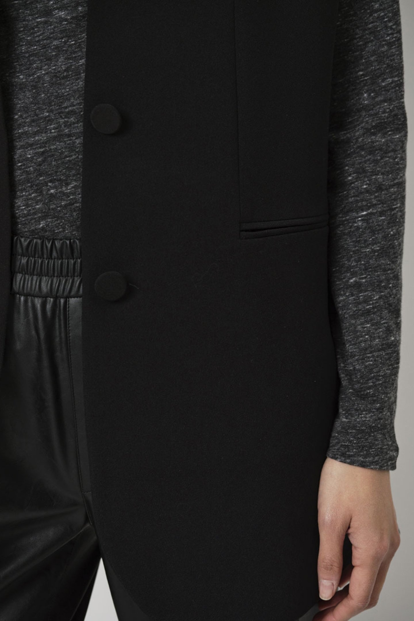 CLIO WAISTCOAT JACKET RAVEN 5