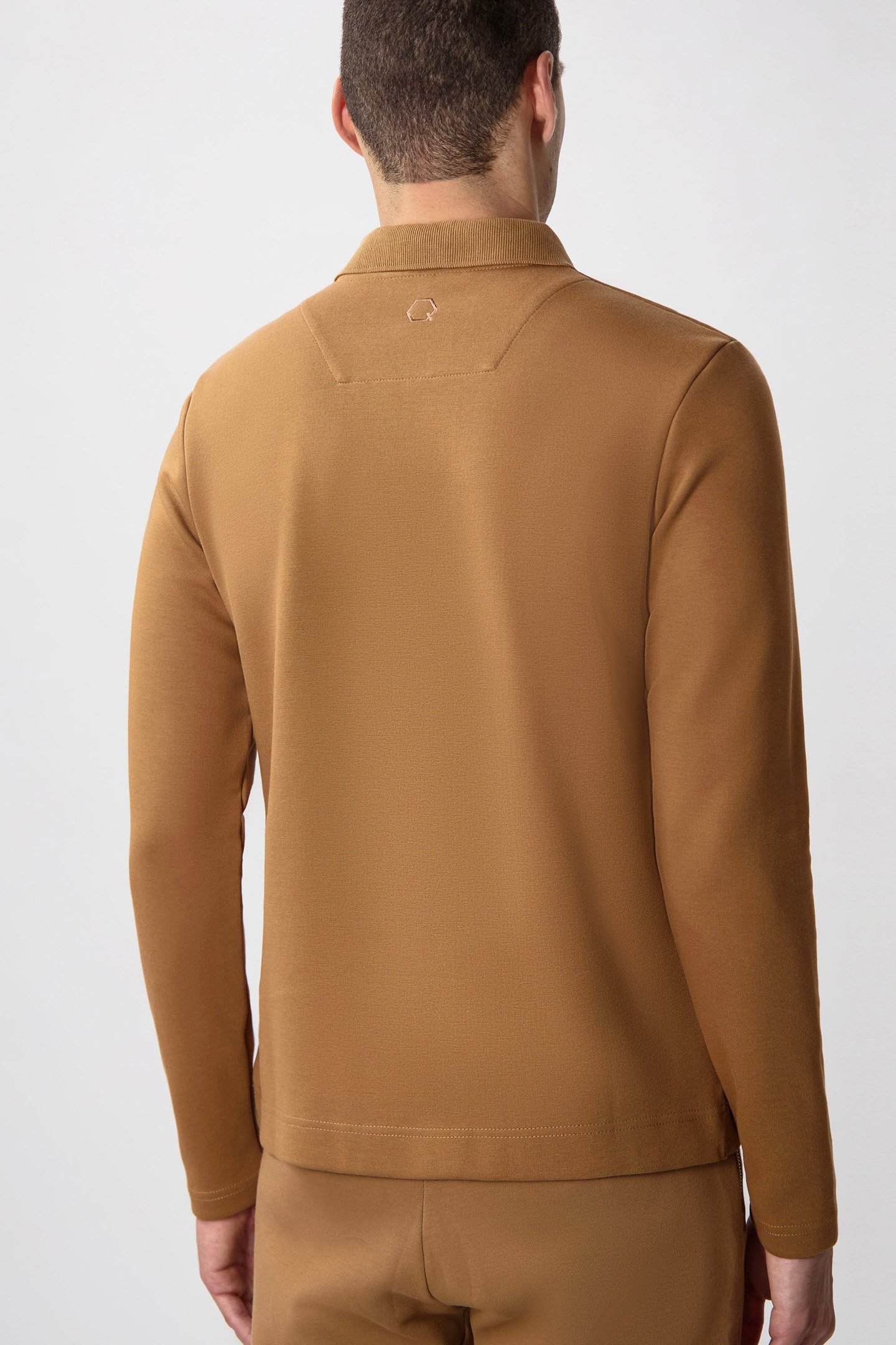 Q-SERIES REGULAR FIT LONGSLEEVE POLO TOASTED COCONUT 2