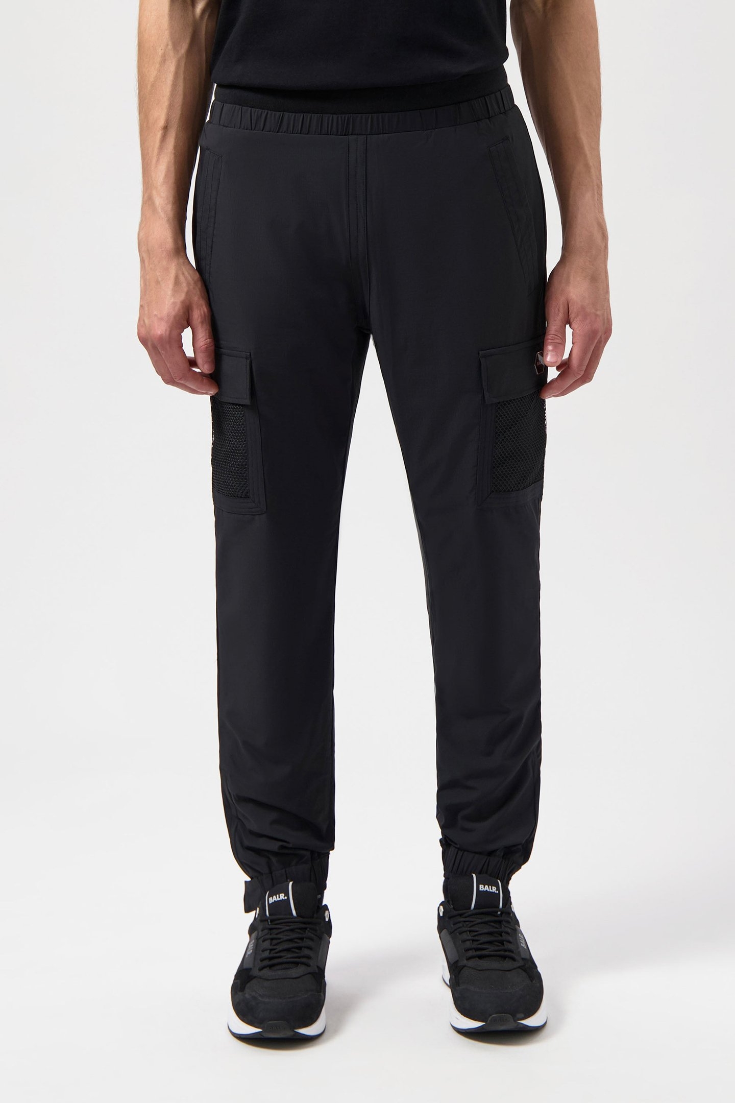 HEXLINE REGULAR FIT TRACK PANTS JET BLACK 1