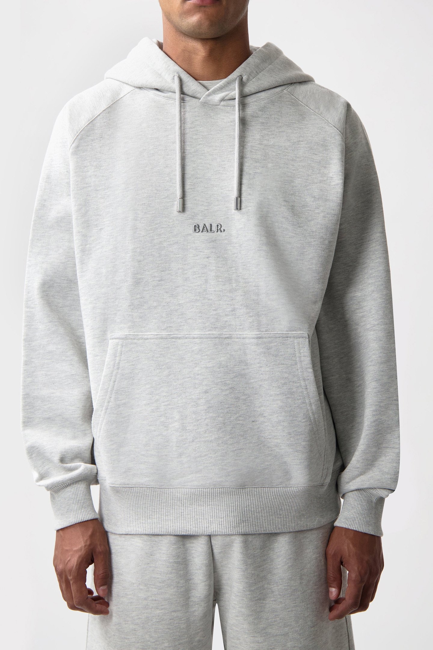 LOGO HOODIE LT GREY MELANGE 1
