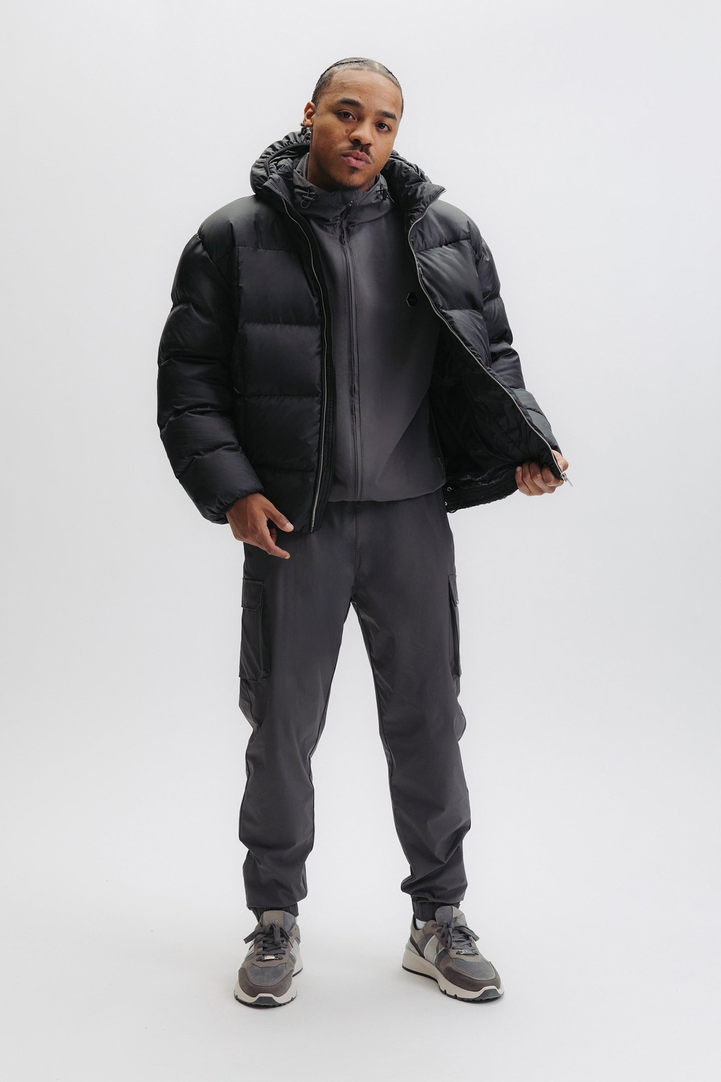 DENNIS PUFFER JACKET JET BLACK 6