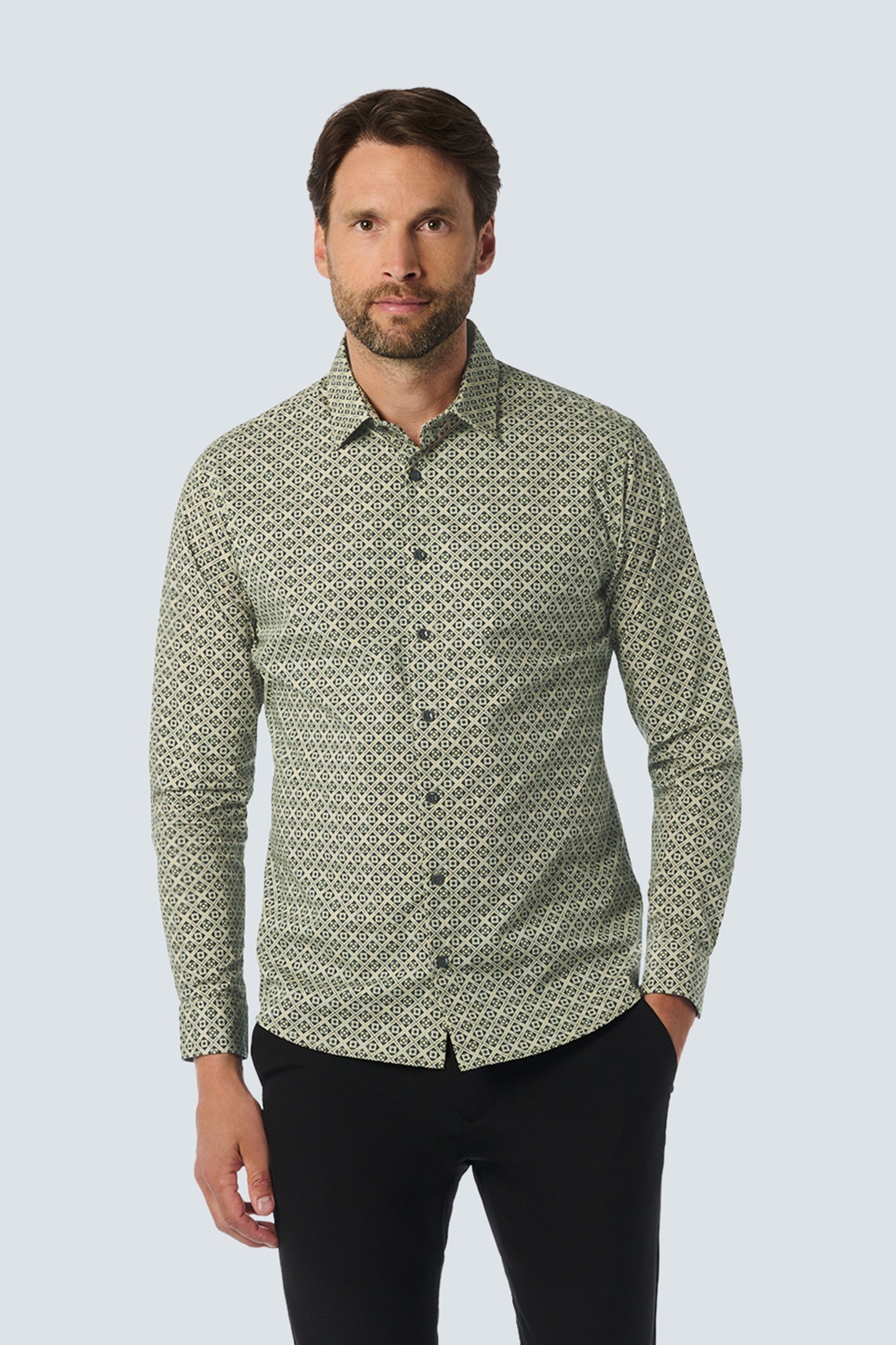 SHIRT STRETCH ALLOVER PRINTED NIGHT 1