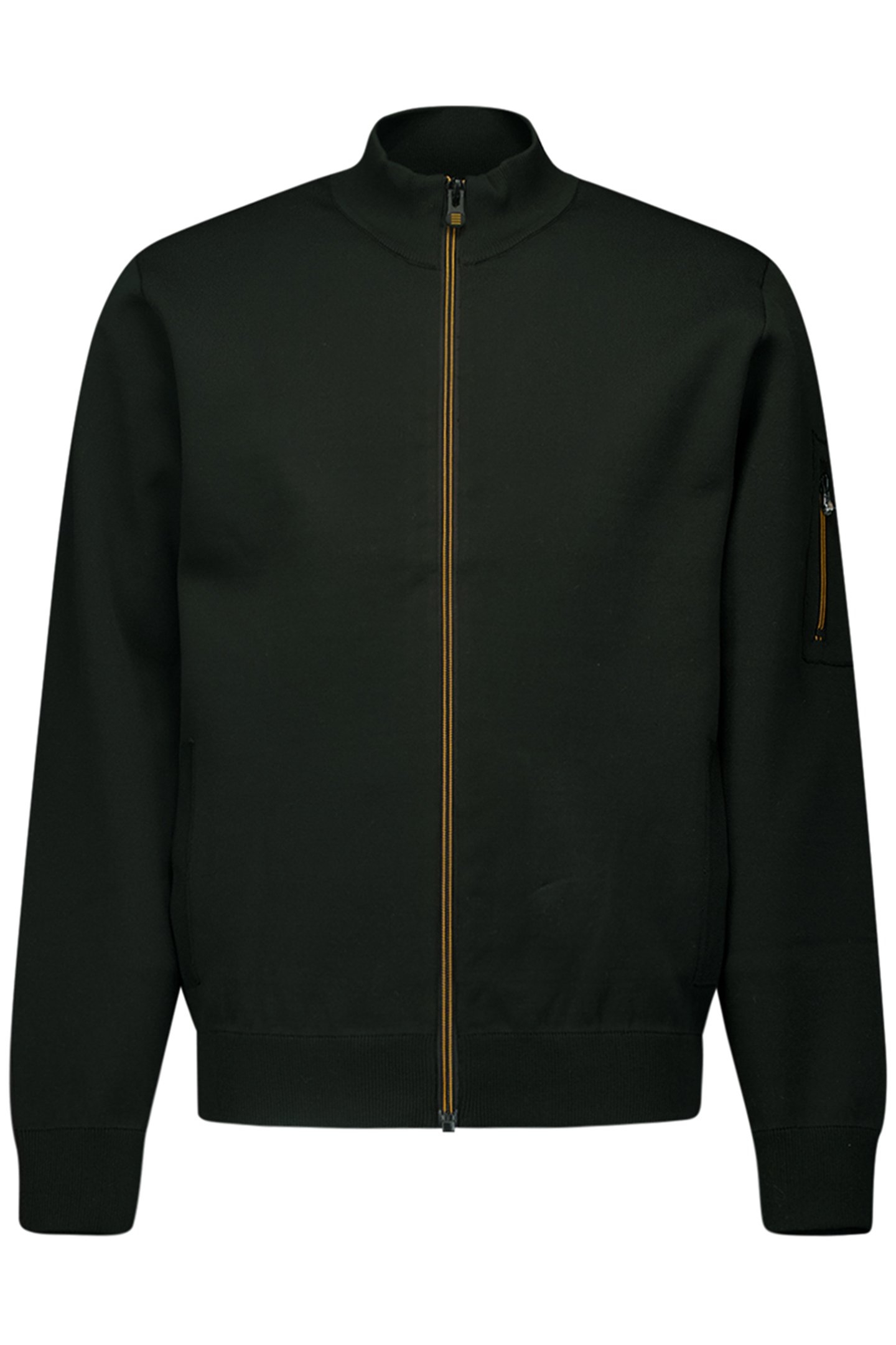 CARDIGAN 2 COLOUR DOUBLE KNIT BLACK 1