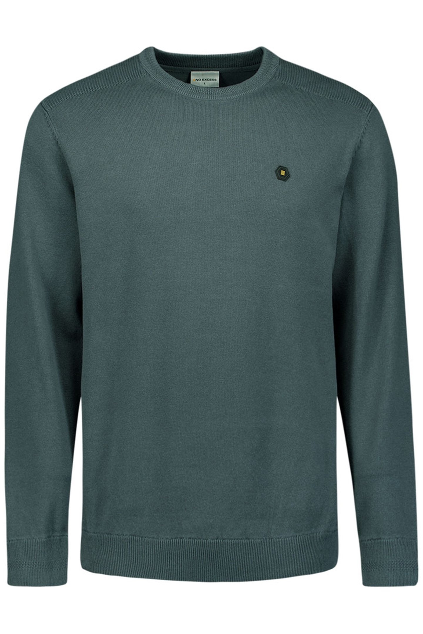 PULLOVER CREWNECK SOLID KNIT DARK STEEL 1